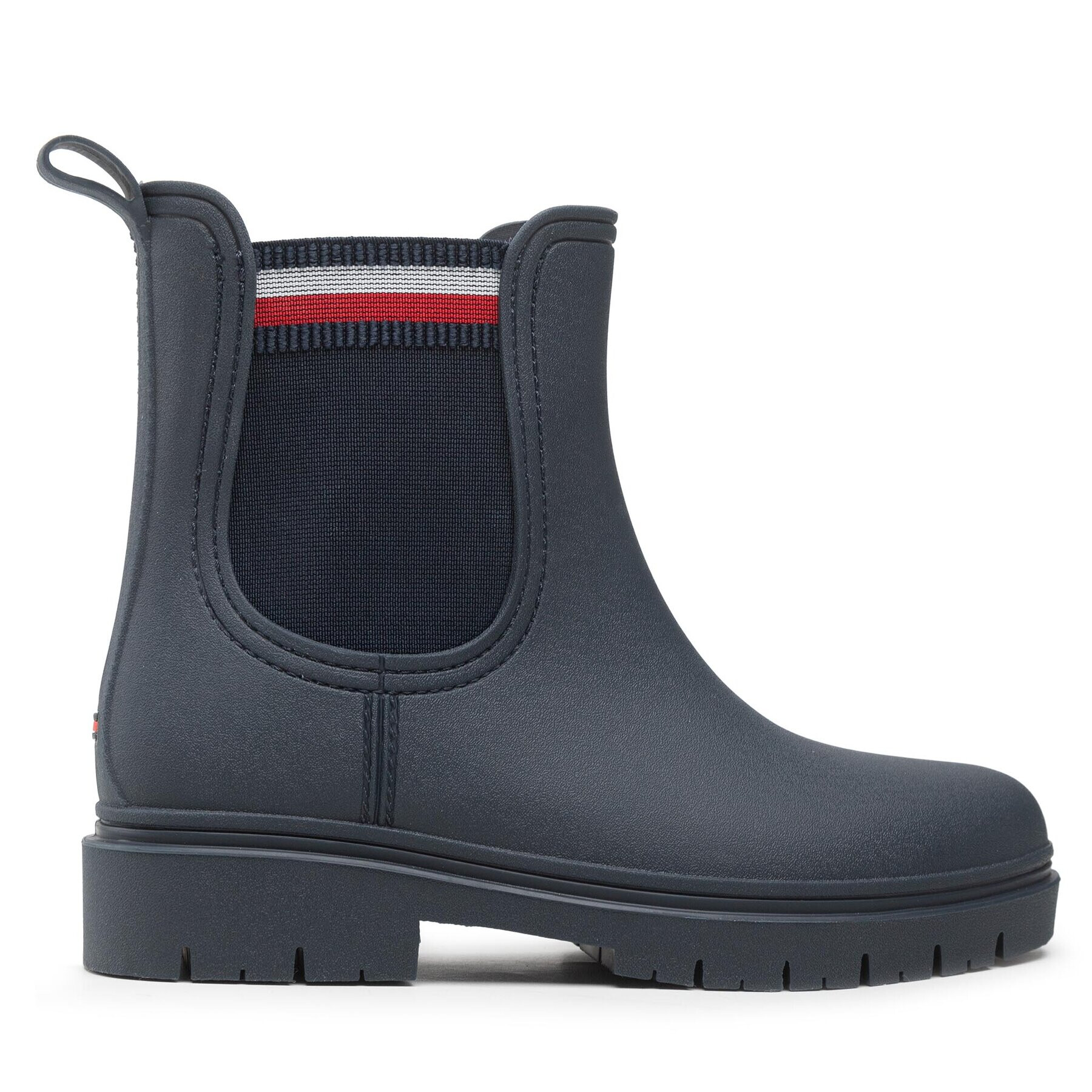 Tommy Hilfiger Гумени ботуши Rain Boot Ankle Elastic FW0FW06774 Тъмносин - Pepit.bg