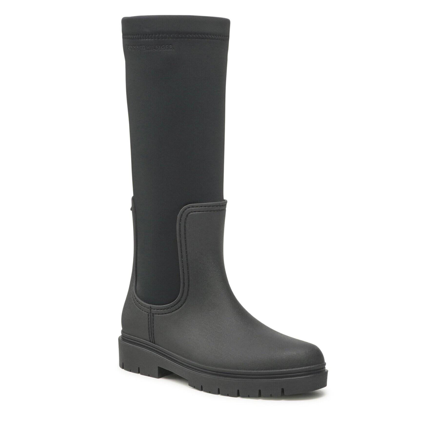 Tommy Hilfiger Гумени ботуши Rain Boot Long Shaft FW0FW07064 Черен - Pepit.bg