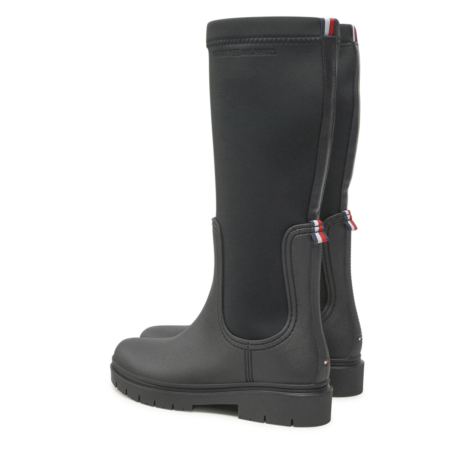 Tommy Hilfiger Гумени ботуши Rain Boot Long Shaft FW0FW07064 Черен - Pepit.bg