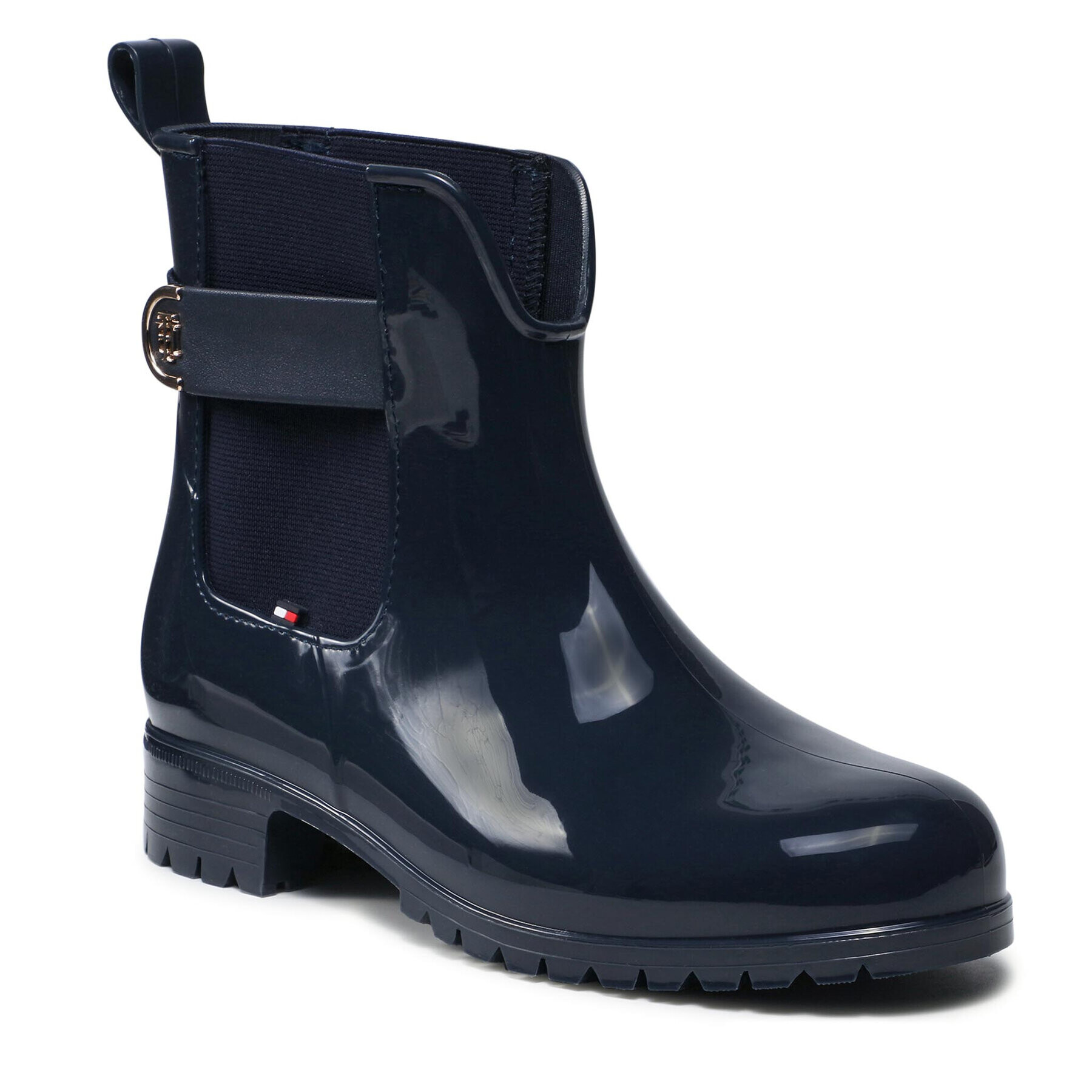 Tommy Hilfiger Гумени ботуши Th Hardware Rainboot FW0FW05968 Тъмносин - Pepit.bg