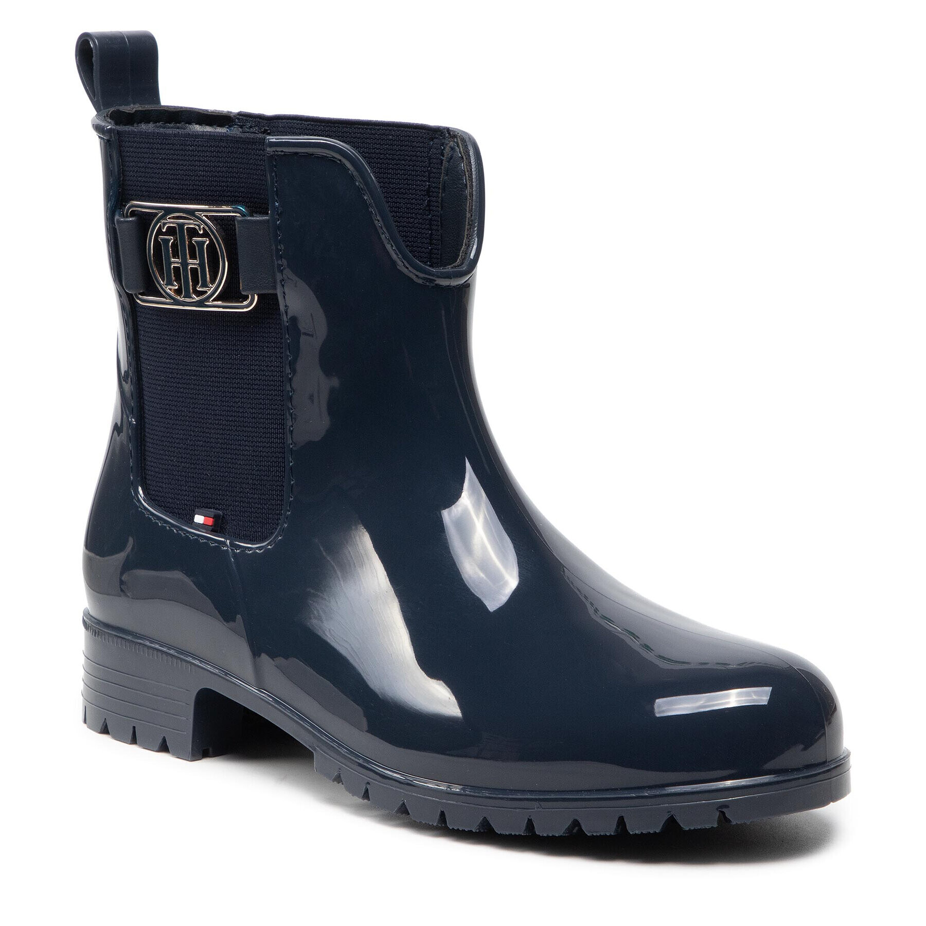 Tommy Hilfiger Гумени ботуши Th Hardware Rainboot FW0FW06129 Тъмносин - Pepit.bg