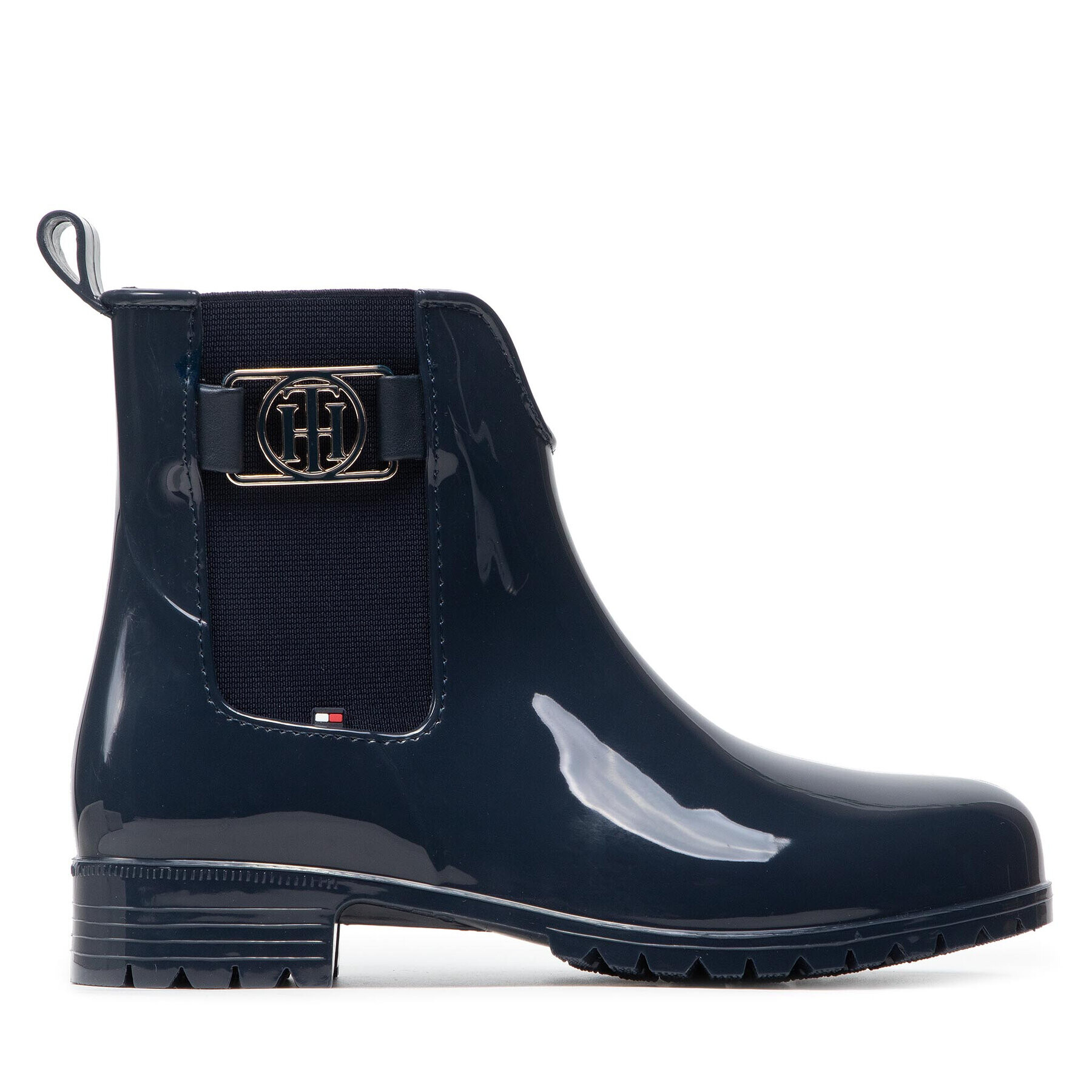Tommy Hilfiger Гумени ботуши Th Hardware Rainboot FW0FW06129 Тъмносин - Pepit.bg