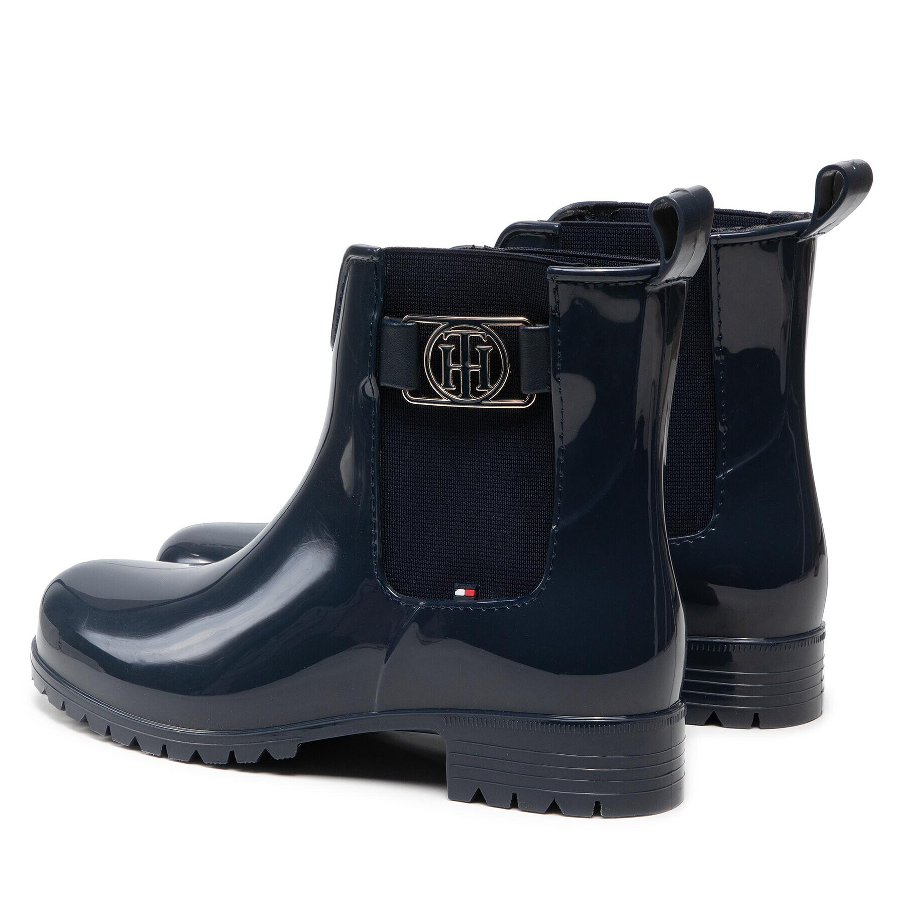 Tommy Hilfiger Гумени ботуши Th Hardware Rainboot FW0FW06129 Тъмносин - Pepit.bg