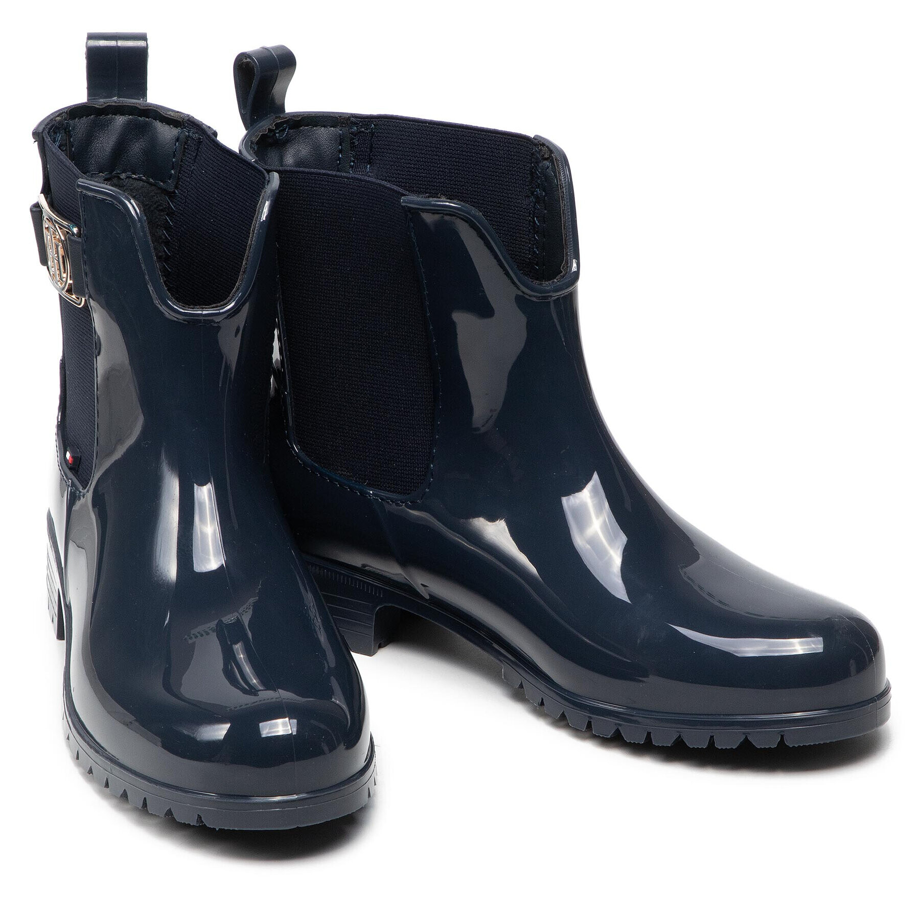 Tommy Hilfiger Гумени ботуши Th Hardware Rainboot FW0FW06129 Тъмносин - Pepit.bg