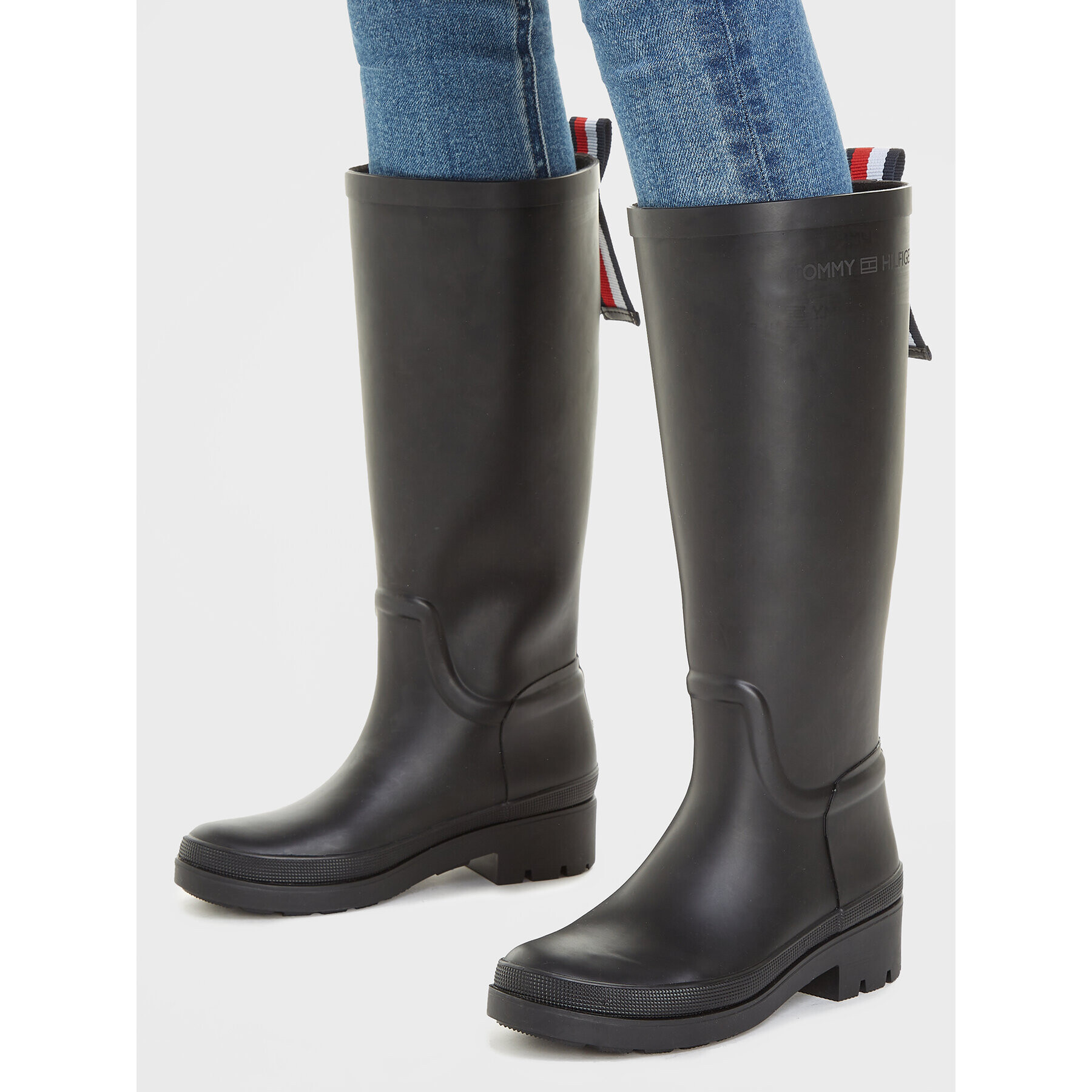 Tommy Hilfiger Гумени ботуши Tommy Rubberboot FW0FW07665 Черен - Pepit.bg