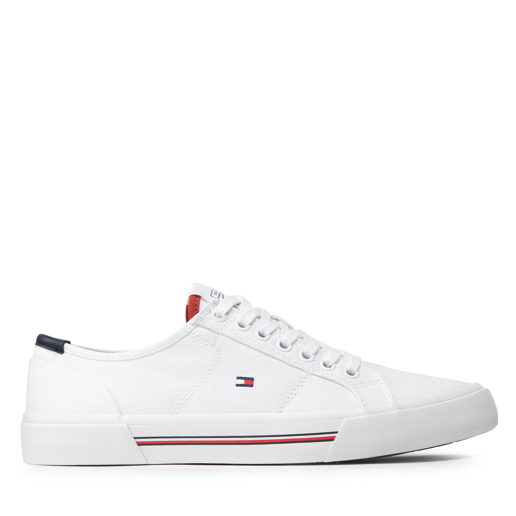 Tommy Hilfiger Гуменки Core Corporate Canvas Vulc FM0FM04000 Бял - Pepit.bg