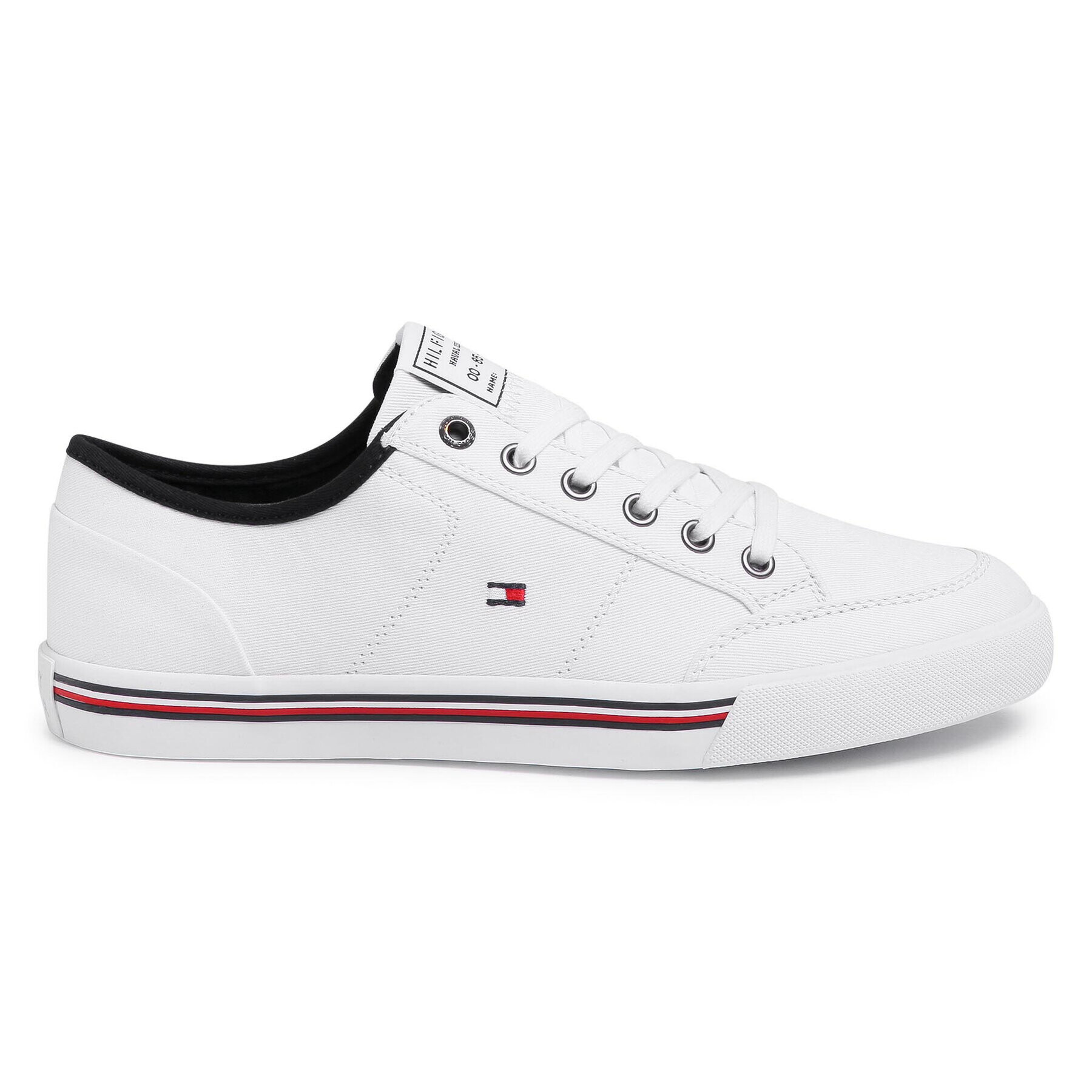 Tommy Hilfiger Гуменки Core Corporate Textile Sneaker FM0FM02676 Бял - Pepit.bg