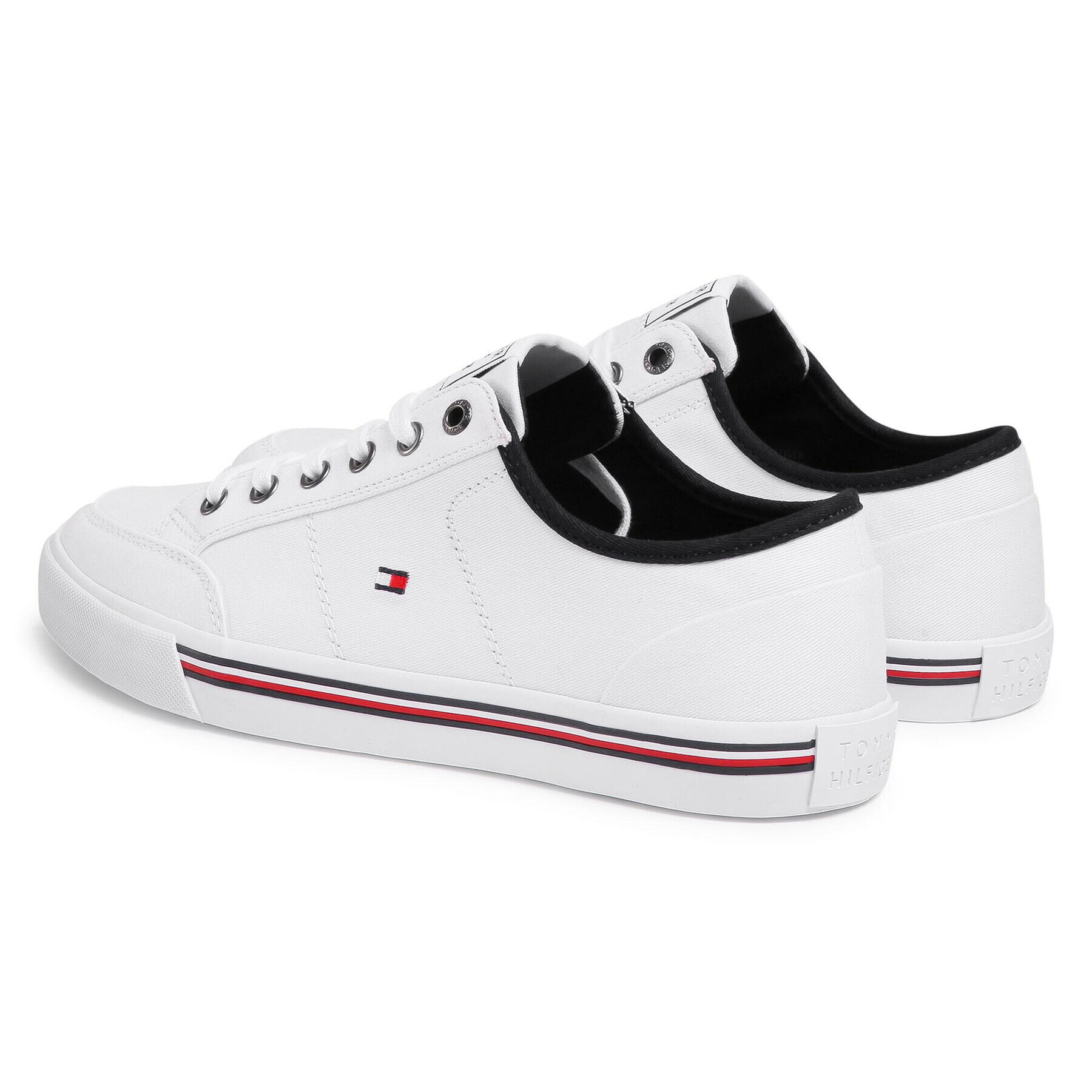 Tommy Hilfiger Гуменки Core Corporate Textile Sneaker FM0FM02676 Бял - Pepit.bg