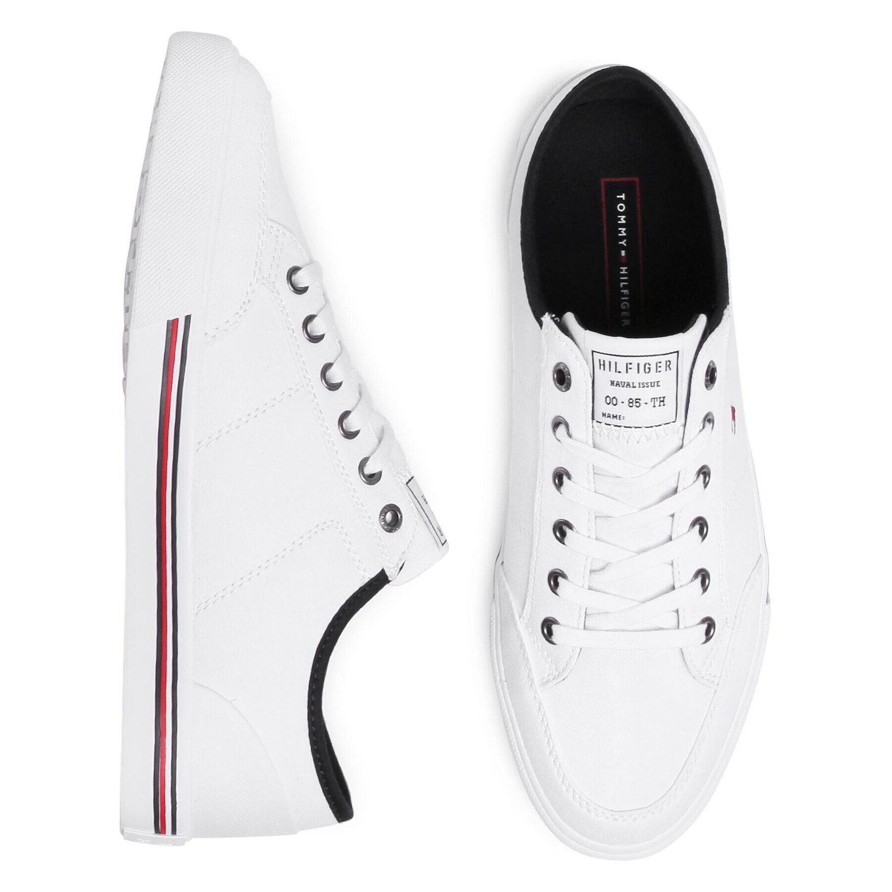 Tommy Hilfiger Гуменки Core Corporate Textile Sneaker FM0FM02676 Бял - Pepit.bg