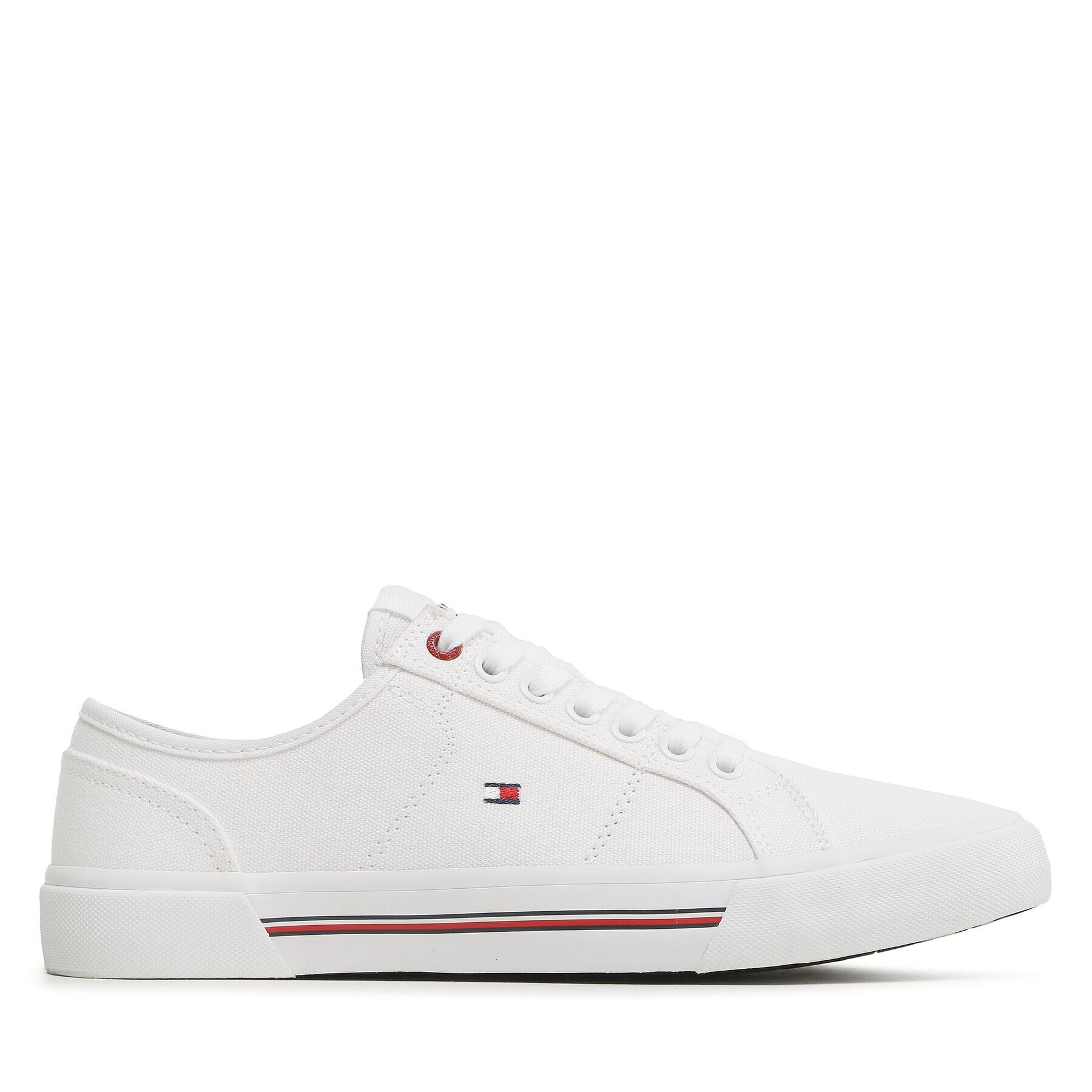 Tommy Hilfiger Гуменки Core Corporate Vulc Canvas FM0FM04560 Бял - Pepit.bg