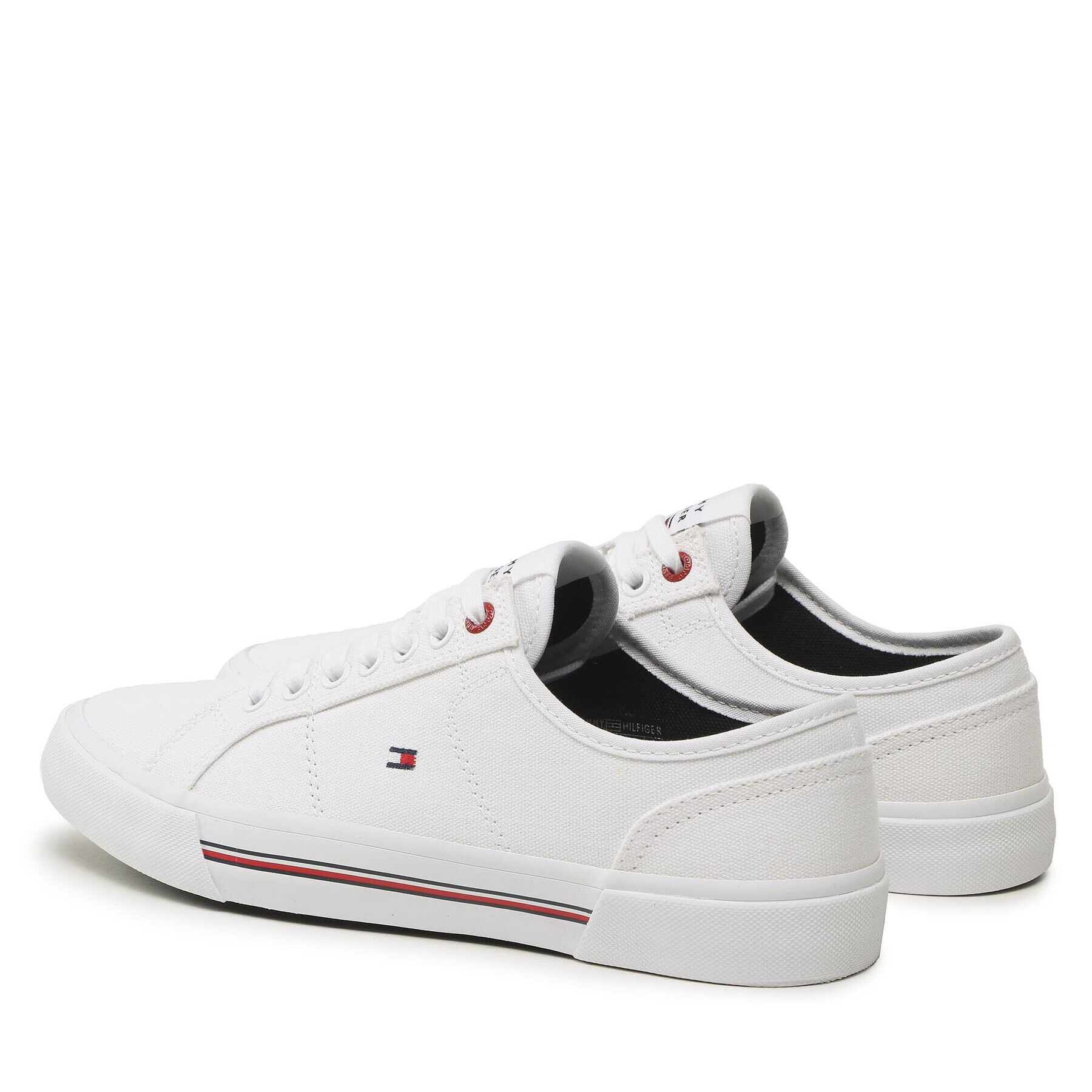 Tommy Hilfiger Гуменки Core Corporate Vulc Canvas FM0FM04560 Бял - Pepit.bg