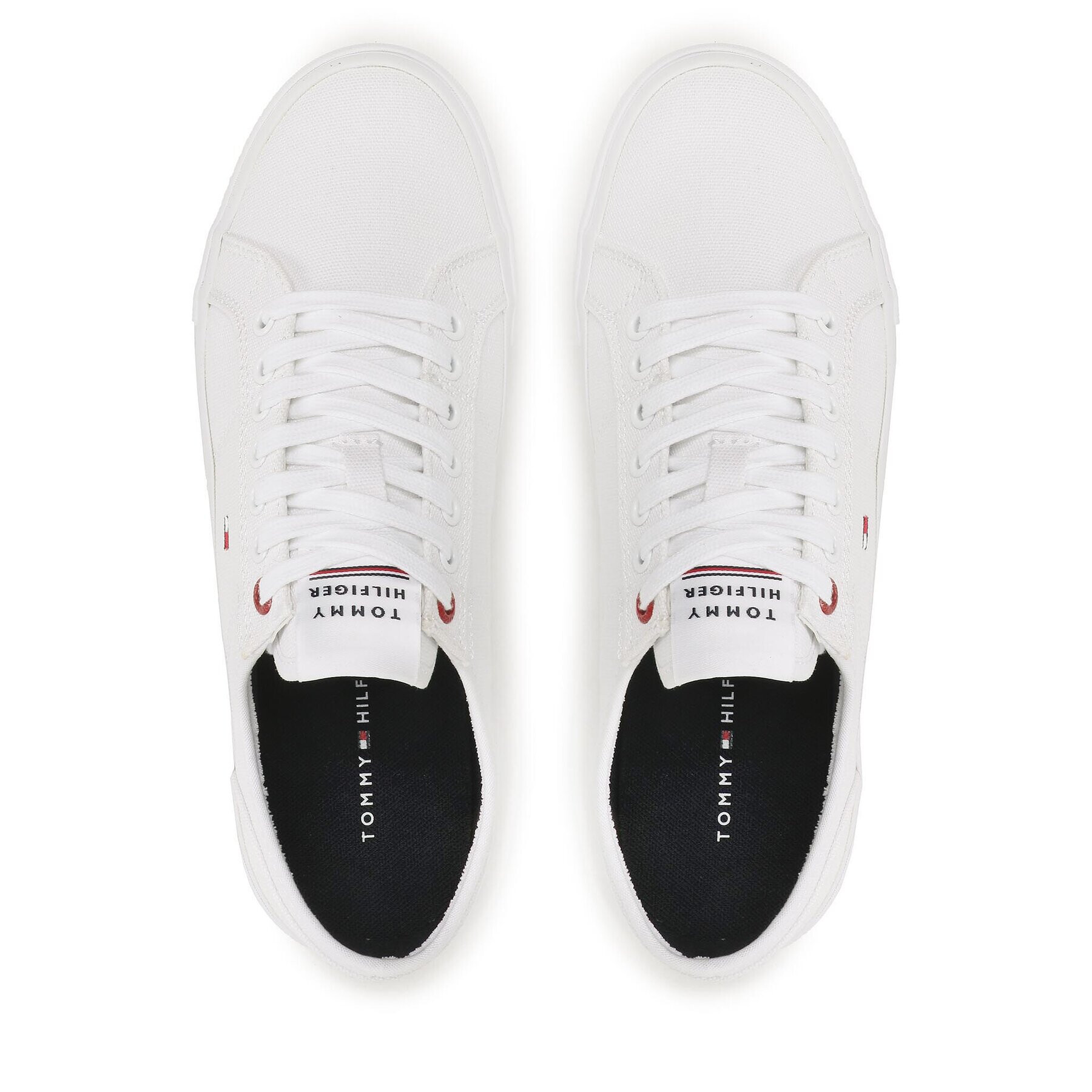 Tommy Hilfiger Гуменки Core Corporate Vulc Canvas FM0FM04560 Бял - Pepit.bg