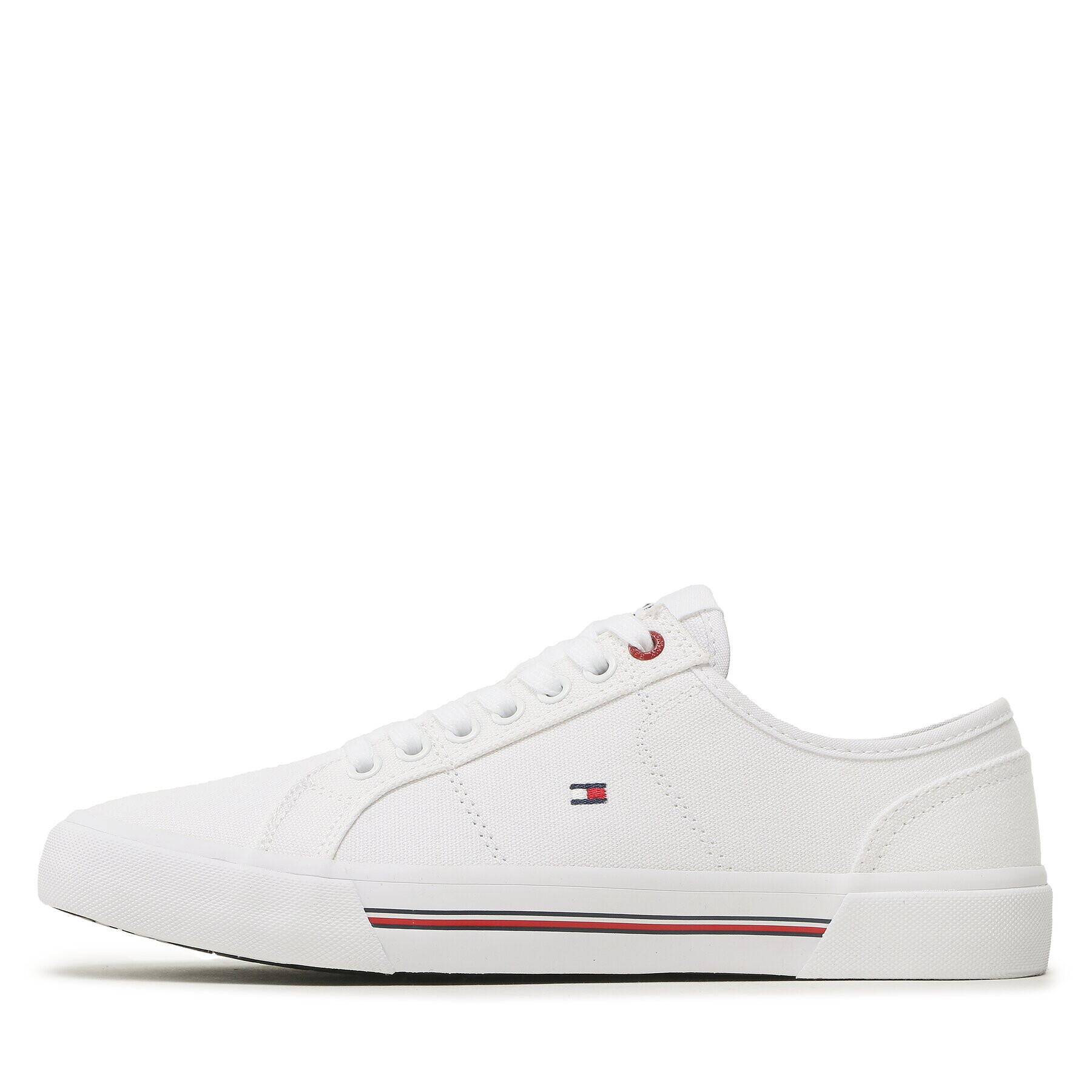 Tommy Hilfiger Гуменки Core Corporate Vulc Canvas FM0FM04560 Бял - Pepit.bg