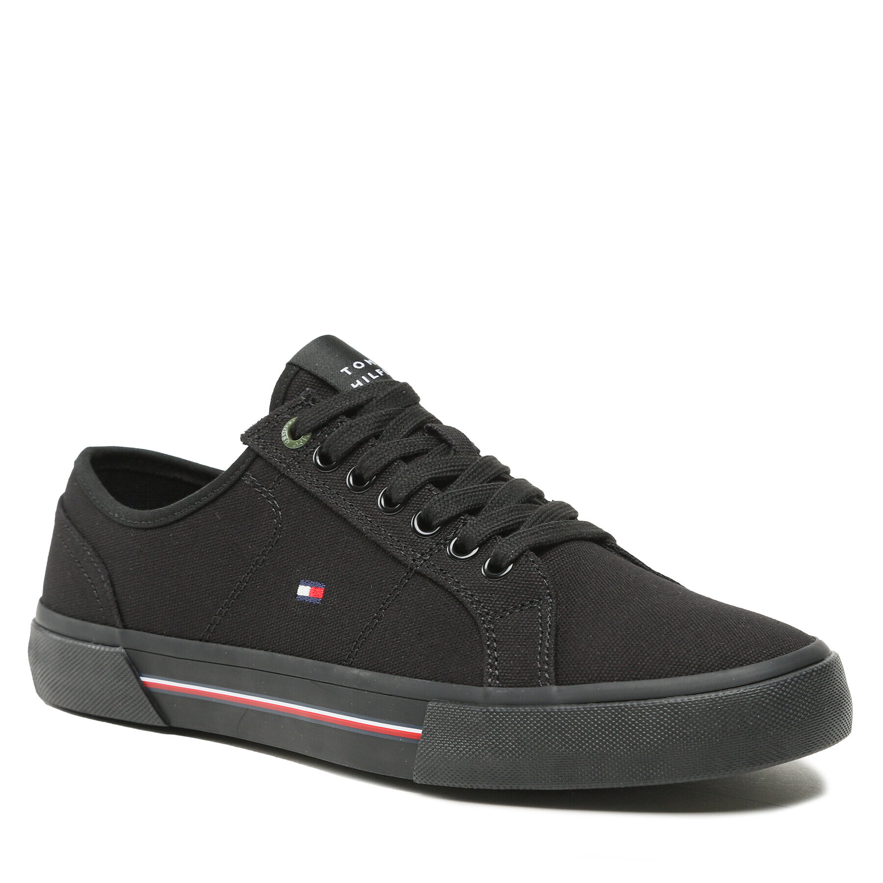 Tommy Hilfiger Гуменки Core Corporate Vulc Canvas FM0FM04560 Черен - Pepit.bg