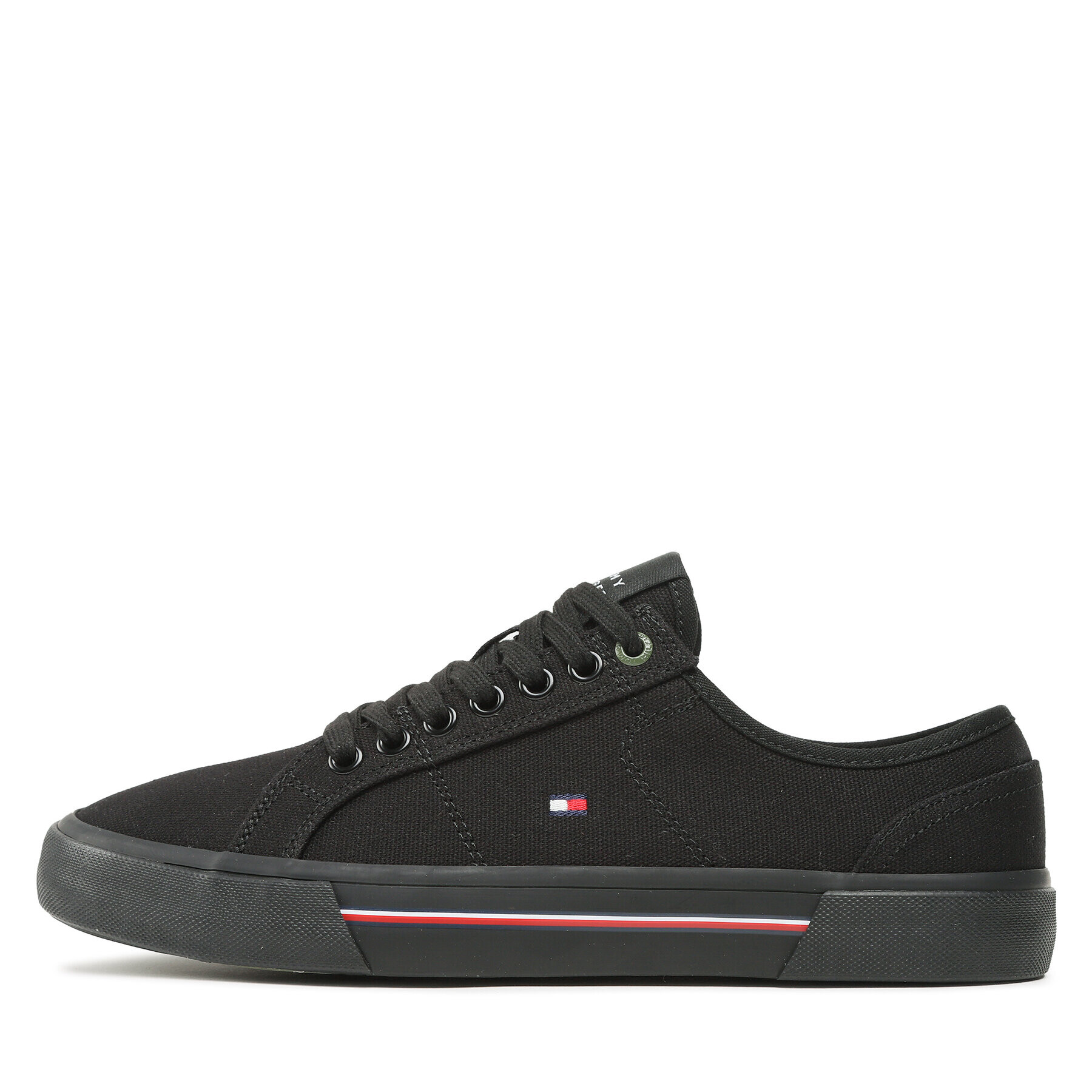 Tommy Hilfiger Гуменки Core Corporate Vulc Canvas FM0FM04560 Черен - Pepit.bg