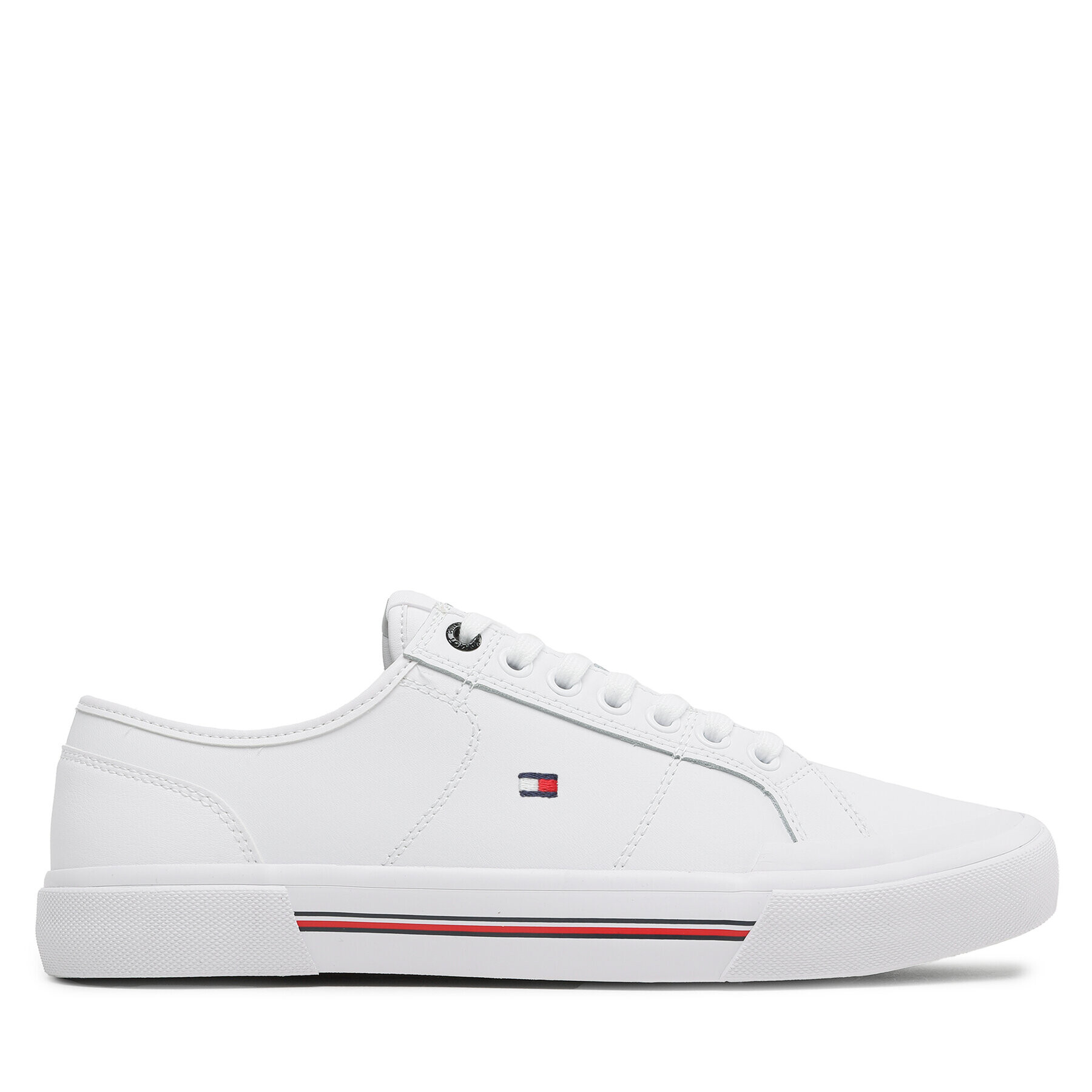 Tommy Hilfiger Гуменки Core Corporate Vulc Leather FM0FM04561 Бял - Pepit.bg