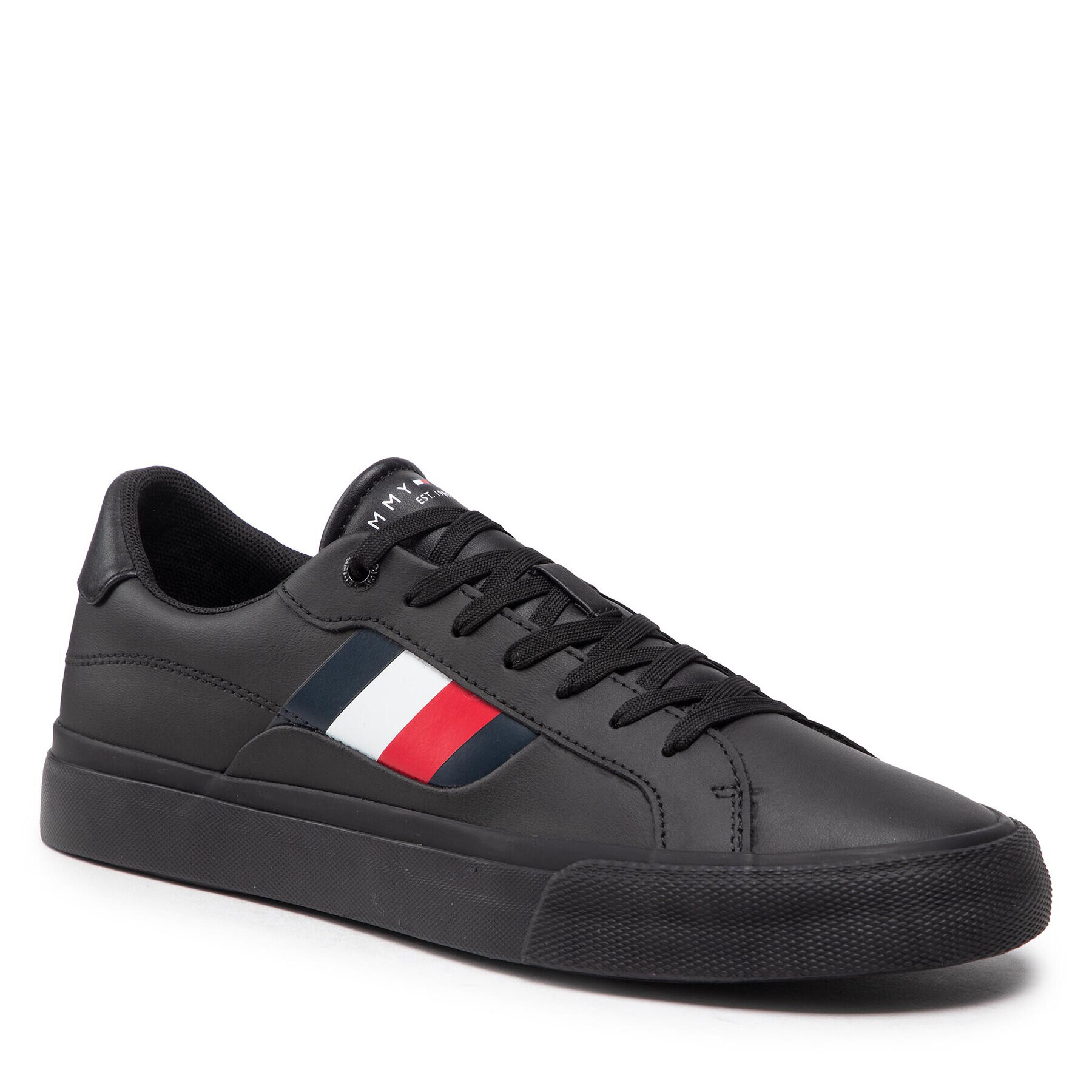 Tommy Hilfiger Гуменки Core Stripes Vulc Leather FM0FM04140 Черен - Pepit.bg