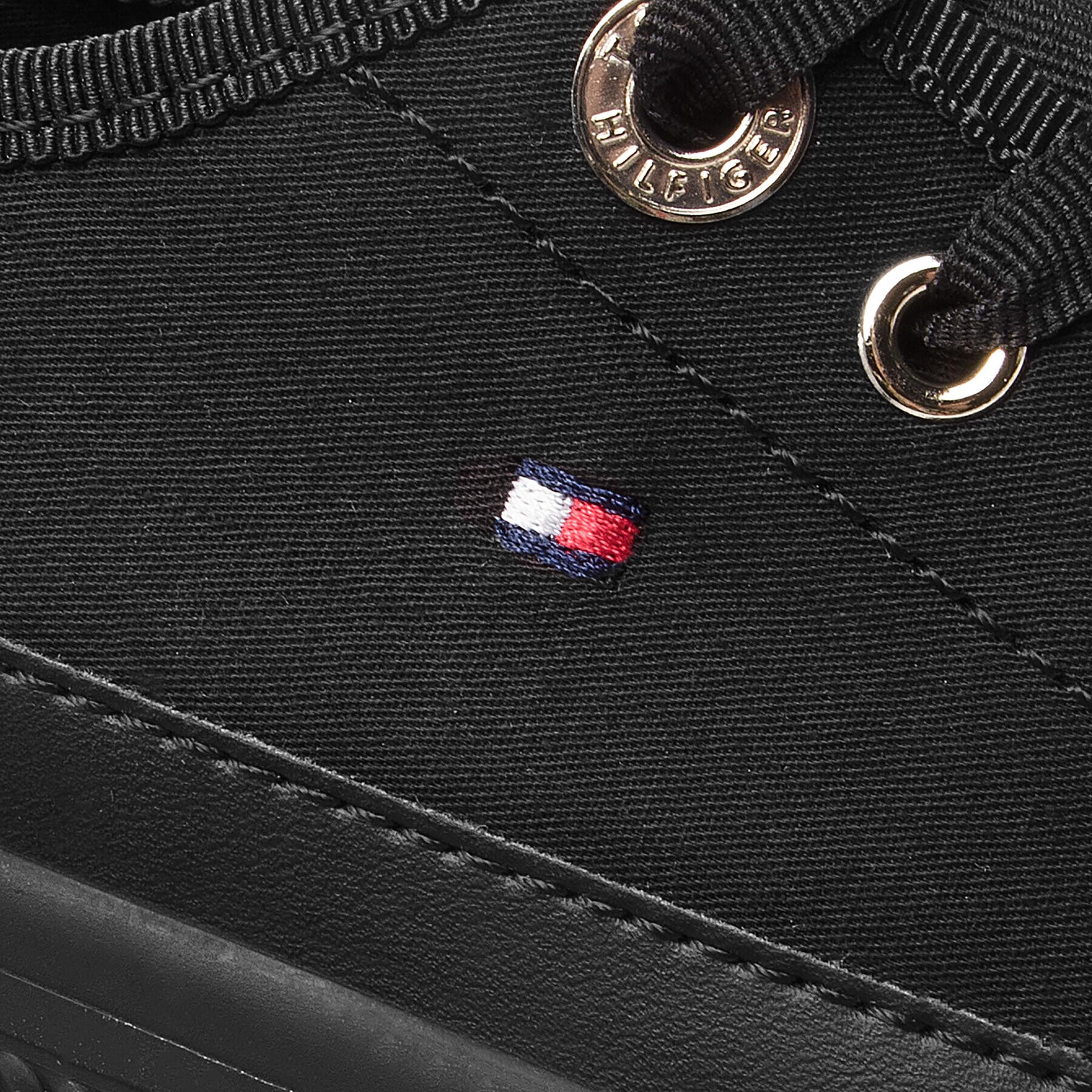 Tommy Hilfiger Гуменки Corporate Flatform Sneaker FW0FW02456 Черен - Pepit.bg