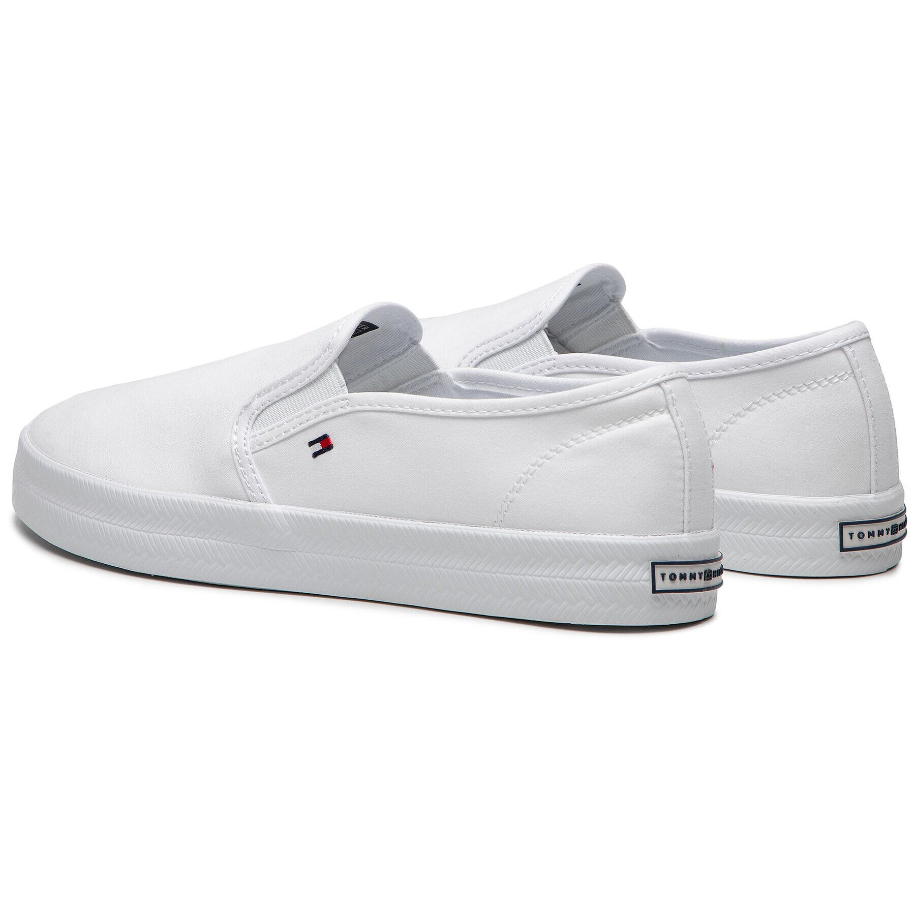 Tommy Hilfiger Гуменки Essential Nautical Slip On FW0FW05535 Бял - Pepit.bg