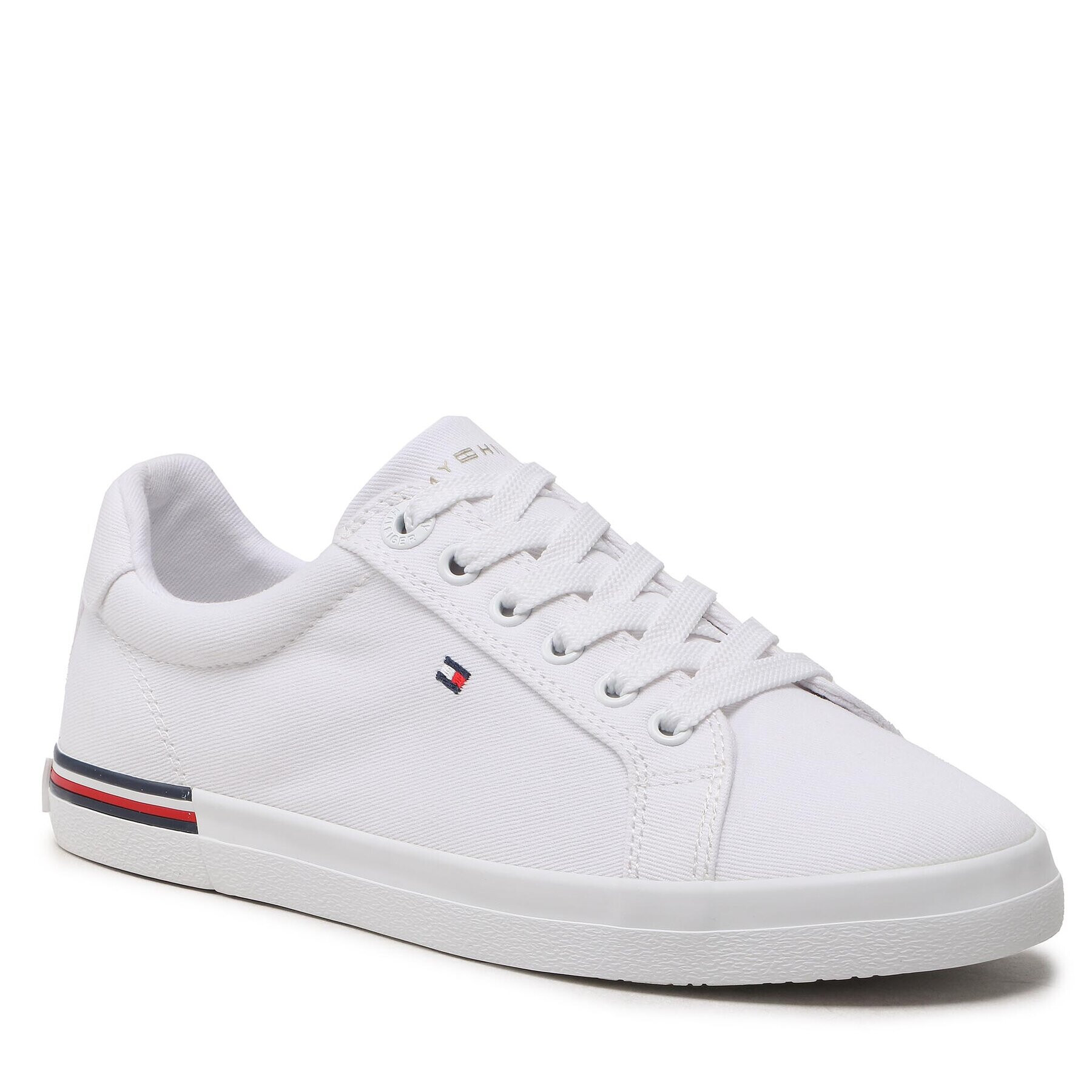 Tommy Hilfiger Гуменки Essential Stripes Sneaker FW0FW06954 Бял - Pepit.bg