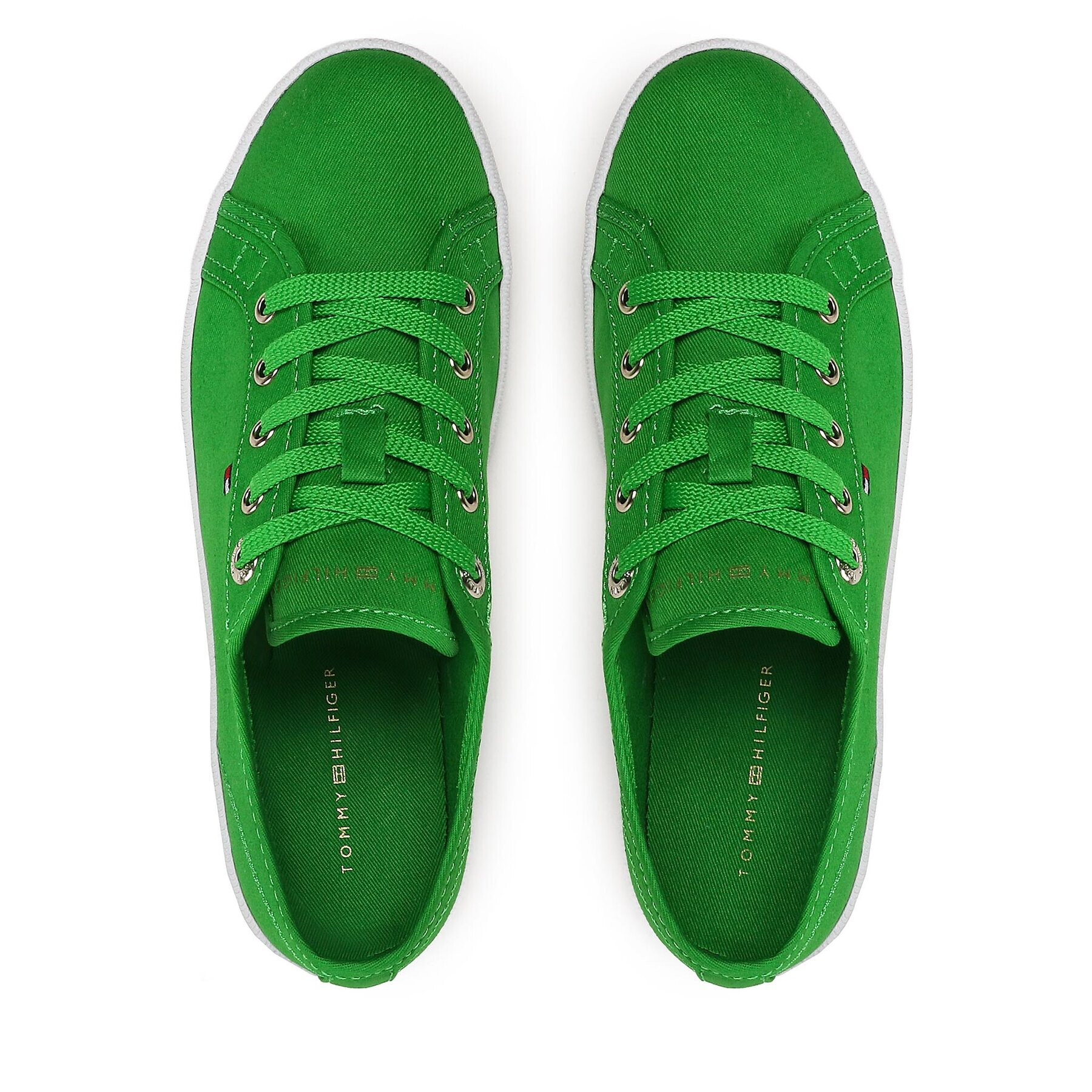 Tommy Hilfiger Гуменки Essential Vulcanized Sneaker FW0FW07119 Зелен - Pepit.bg