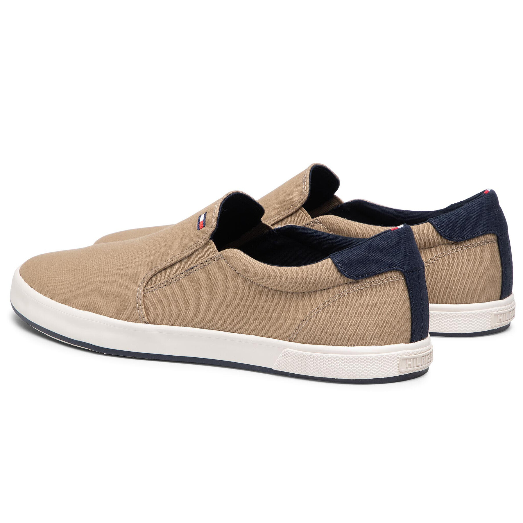 Tommy Hilfiger Гуменки Iconic Slip On Sneaker FM0FM00597 Кафяв - Pepit.bg