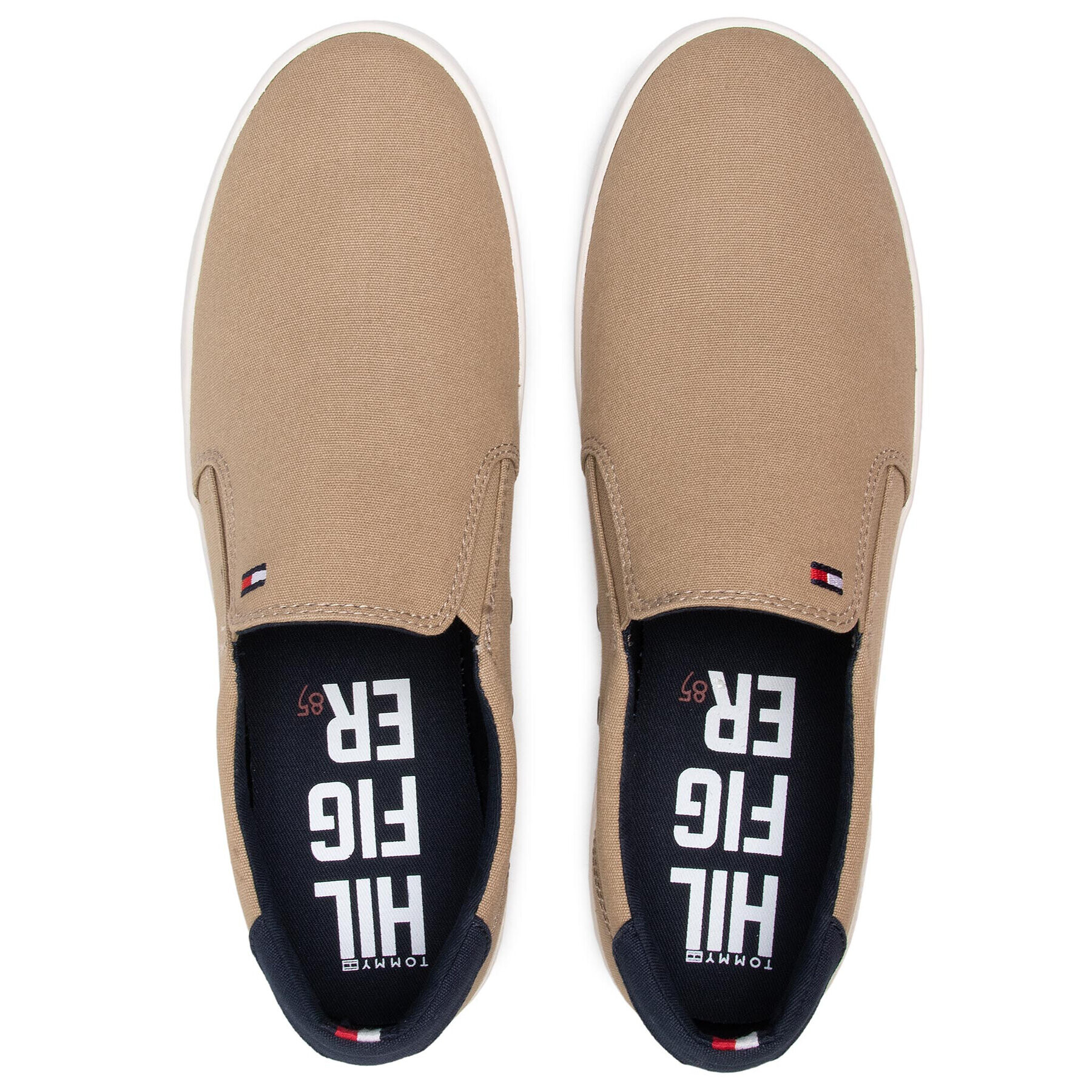 Tommy Hilfiger Гуменки Iconic Slip On Sneaker FM0FM00597 Кафяв - Pepit.bg