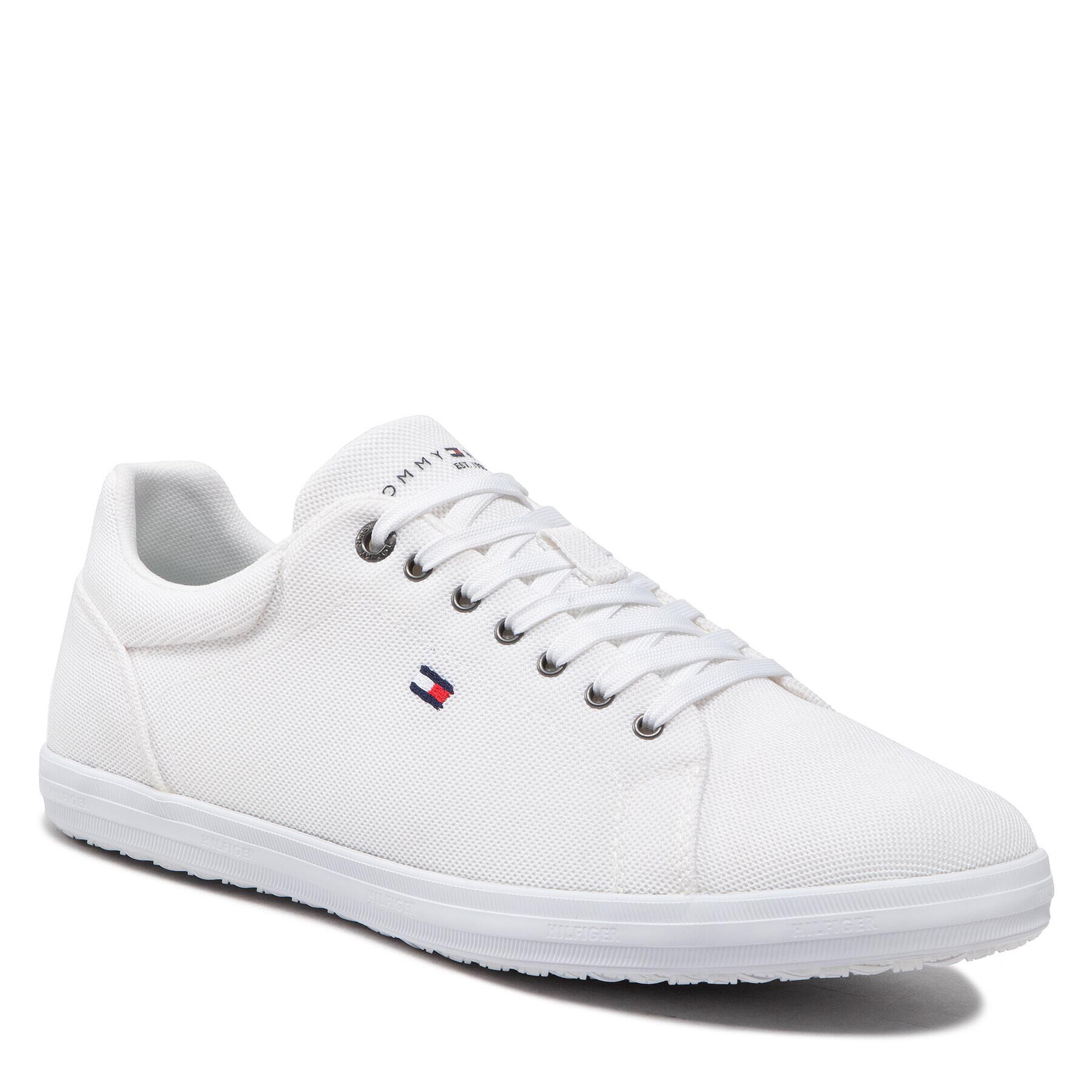 Tommy Hilfiger Гуменки Iconic Vulc Mesh Logo FM0FM04034 Бял - Pepit.bg