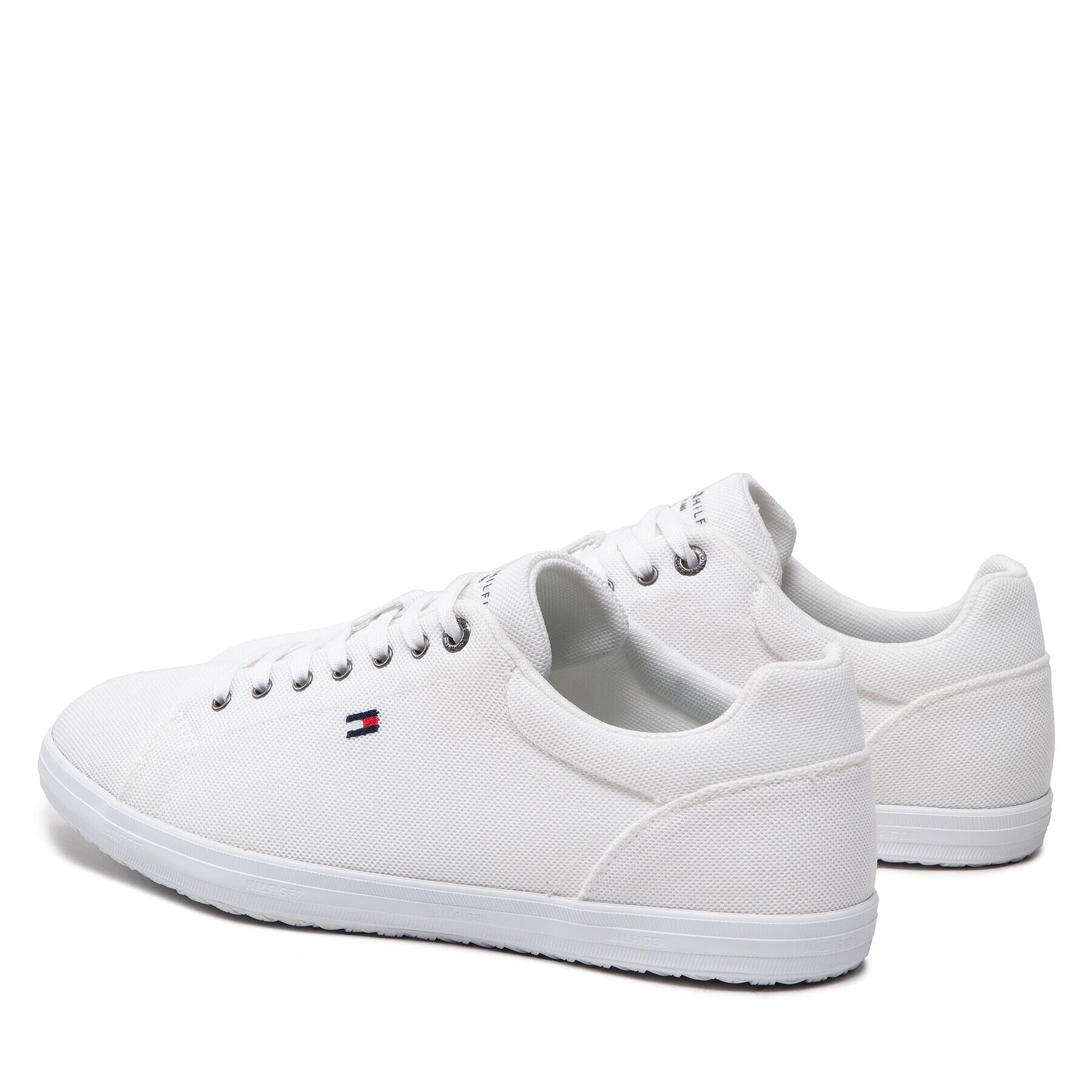 Tommy Hilfiger Гуменки Iconic Vulc Mesh Logo FM0FM04034 Бял - Pepit.bg