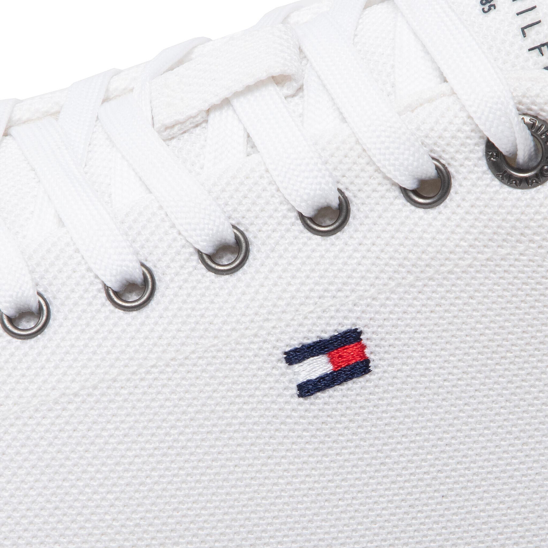 Tommy Hilfiger Гуменки Iconic Vulc Mesh Logo FM0FM04034 Бял - Pepit.bg
