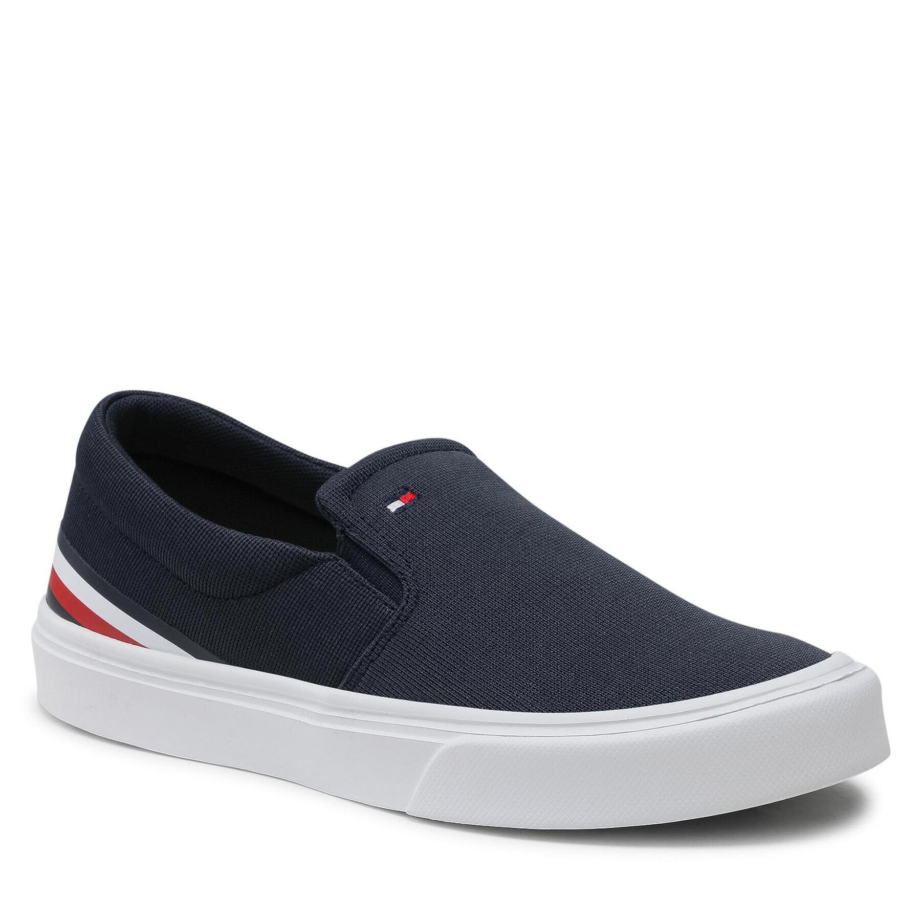 Tommy Hilfiger Гуменки Lightweight Stripes Slip On FM0FM03613 Тъмносин - Pepit.bg