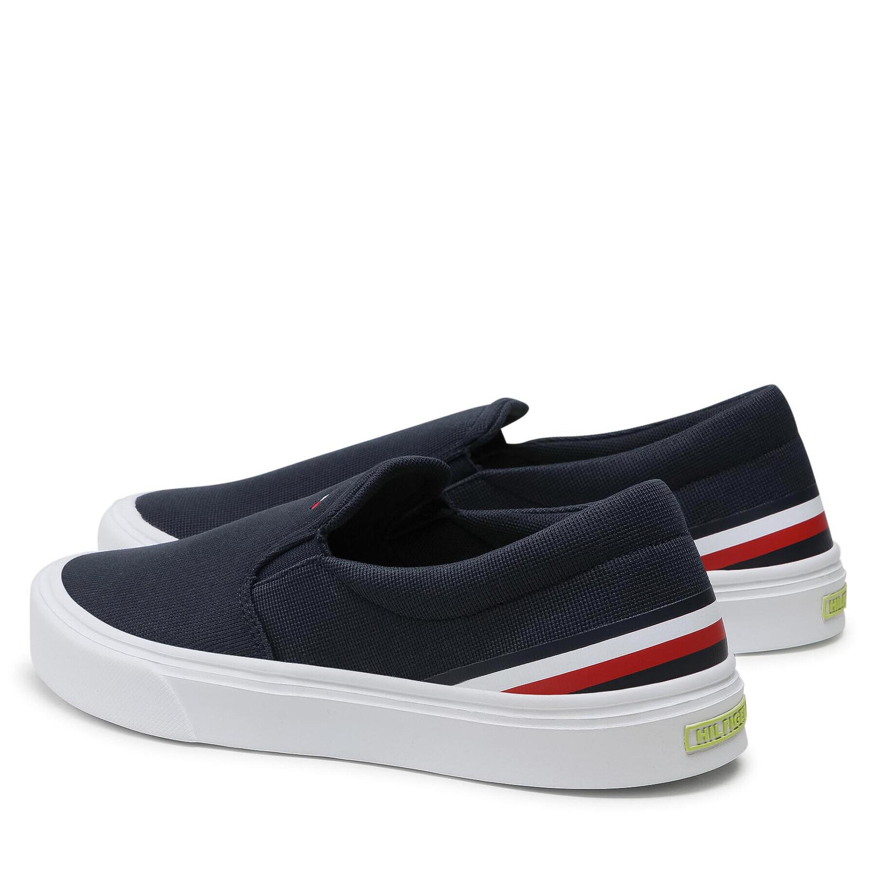 Tommy Hilfiger Гуменки Lightweight Stripes Slip On FM0FM03613 Тъмносин - Pepit.bg