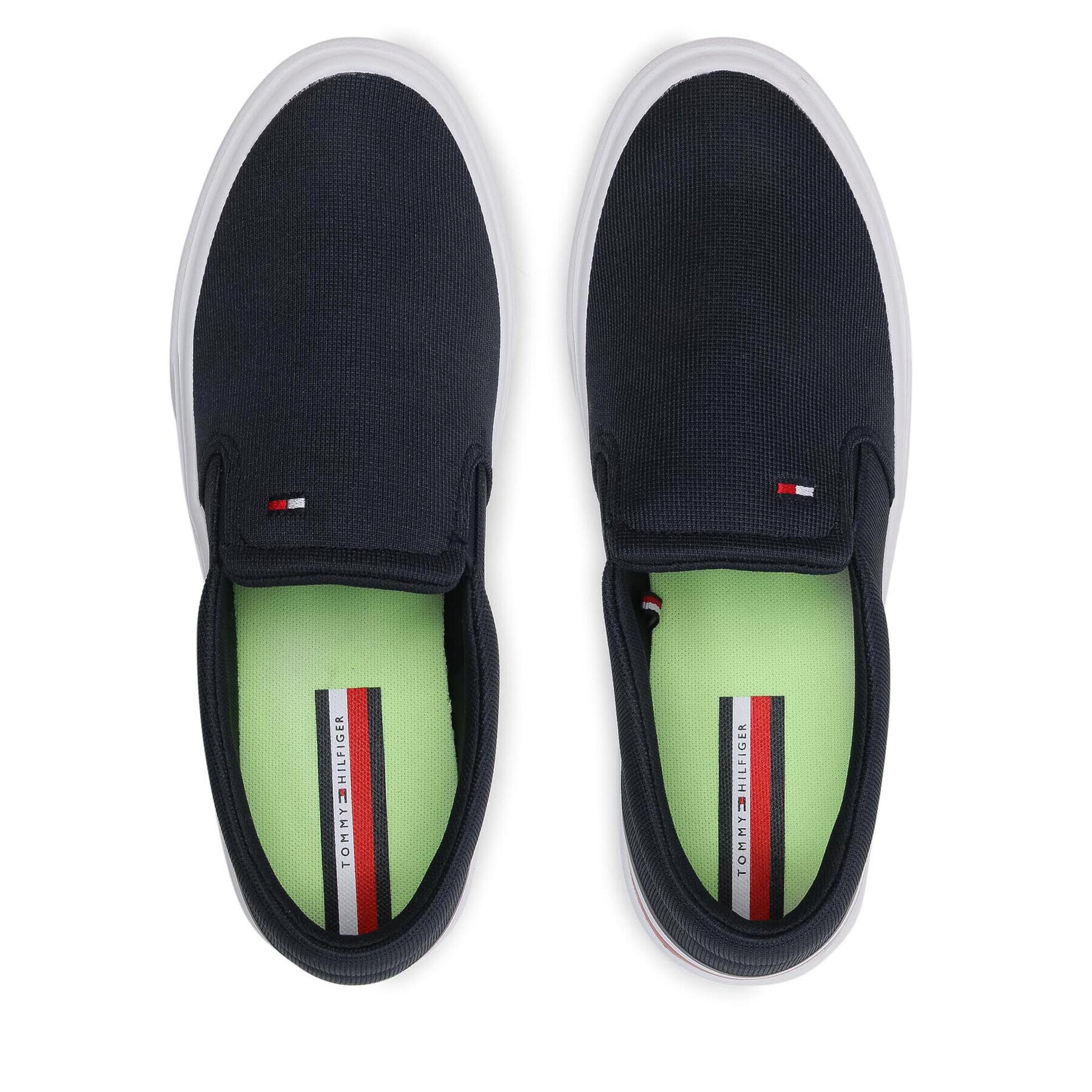 Tommy Hilfiger Гуменки Lightweight Stripes Slip On FM0FM03613 Тъмносин - Pepit.bg