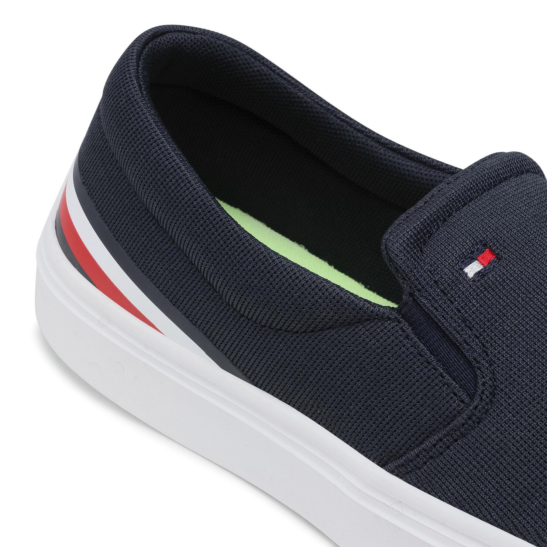 Tommy Hilfiger Гуменки Lightweight Stripes Slip On FM0FM03613 Тъмносин - Pepit.bg