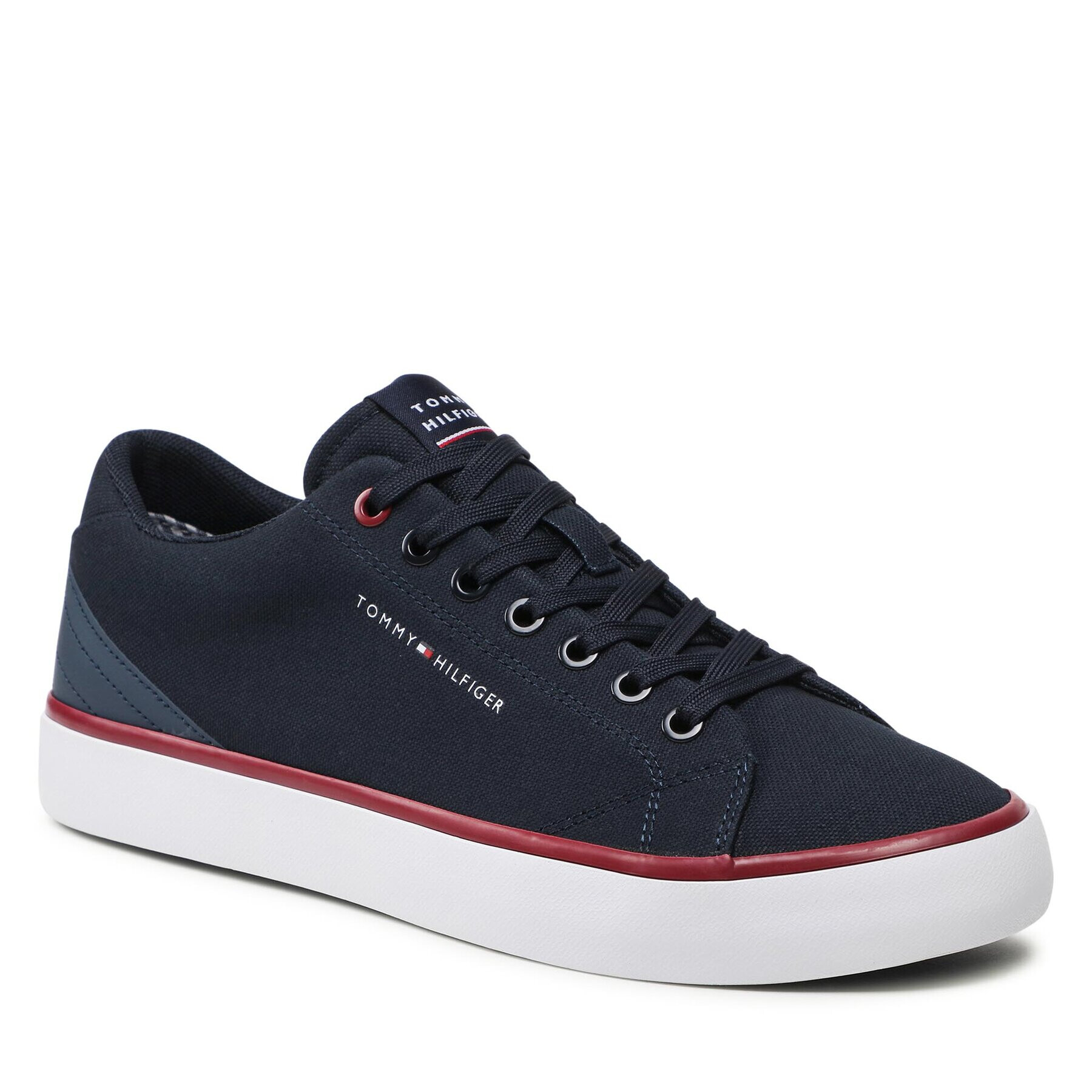 Tommy Hilfiger Гуменки Th Hi Vulc Core Low Canvas FM0FM04737 Тъмносин - Pepit.bg