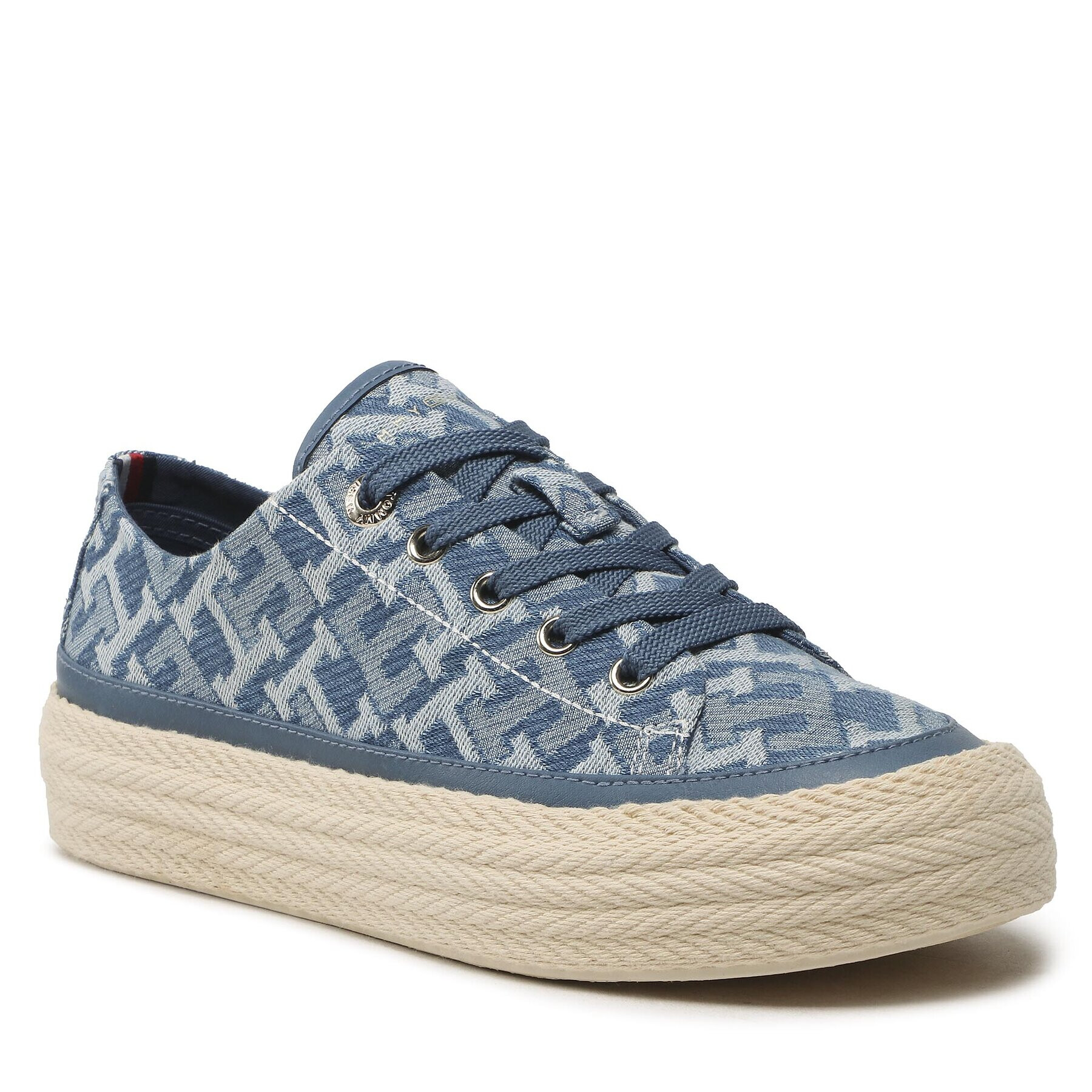 Tommy Hilfiger Еспадрили Vulc Rope Monogram Denim FW0FW07112 Син - Pepit.bg