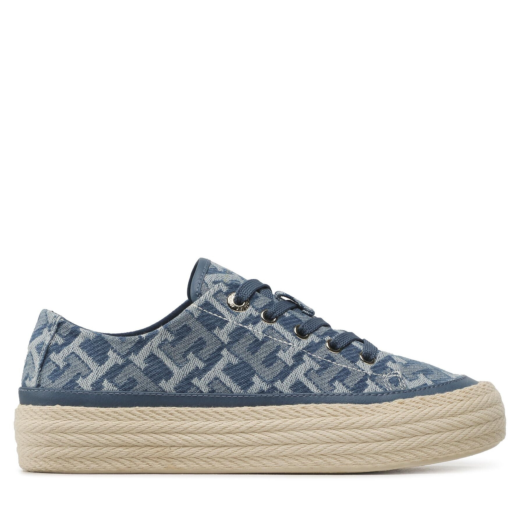 Tommy Hilfiger Еспадрили Vulc Rope Monogram Denim FW0FW07112 Син - Pepit.bg
