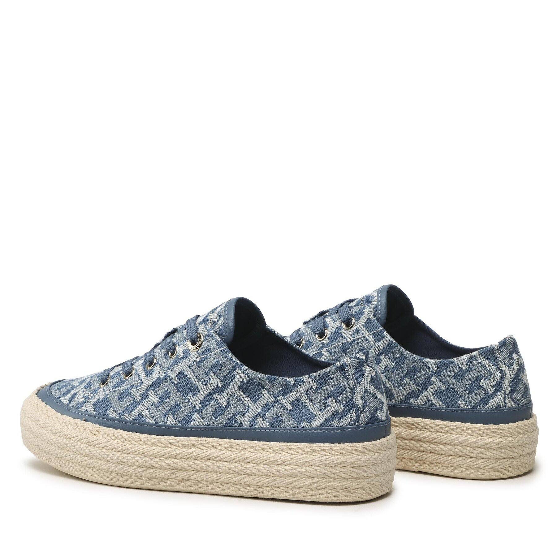 Tommy Hilfiger Еспадрили Vulc Rope Monogram Denim FW0FW07112 Син - Pepit.bg