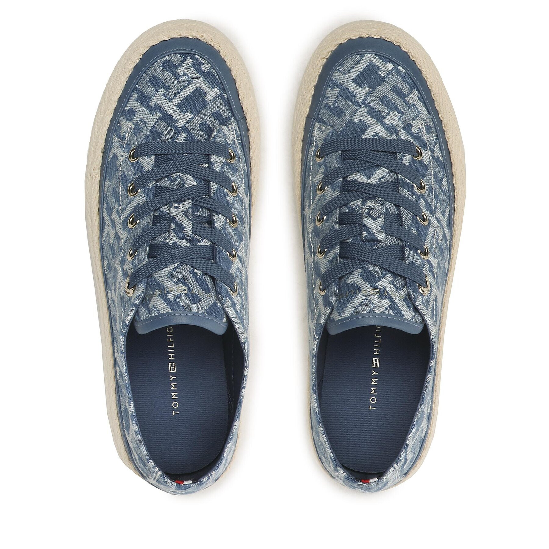 Tommy Hilfiger Еспадрили Vulc Rope Monogram Denim FW0FW07112 Син - Pepit.bg