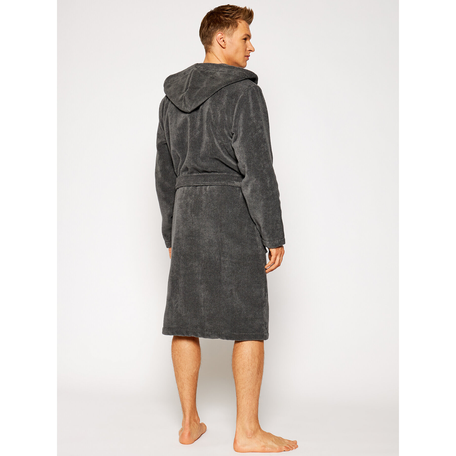 Tommy Hilfiger Халат Icon Hooded Bathrobe 2S87905573 Сив - Pepit.bg