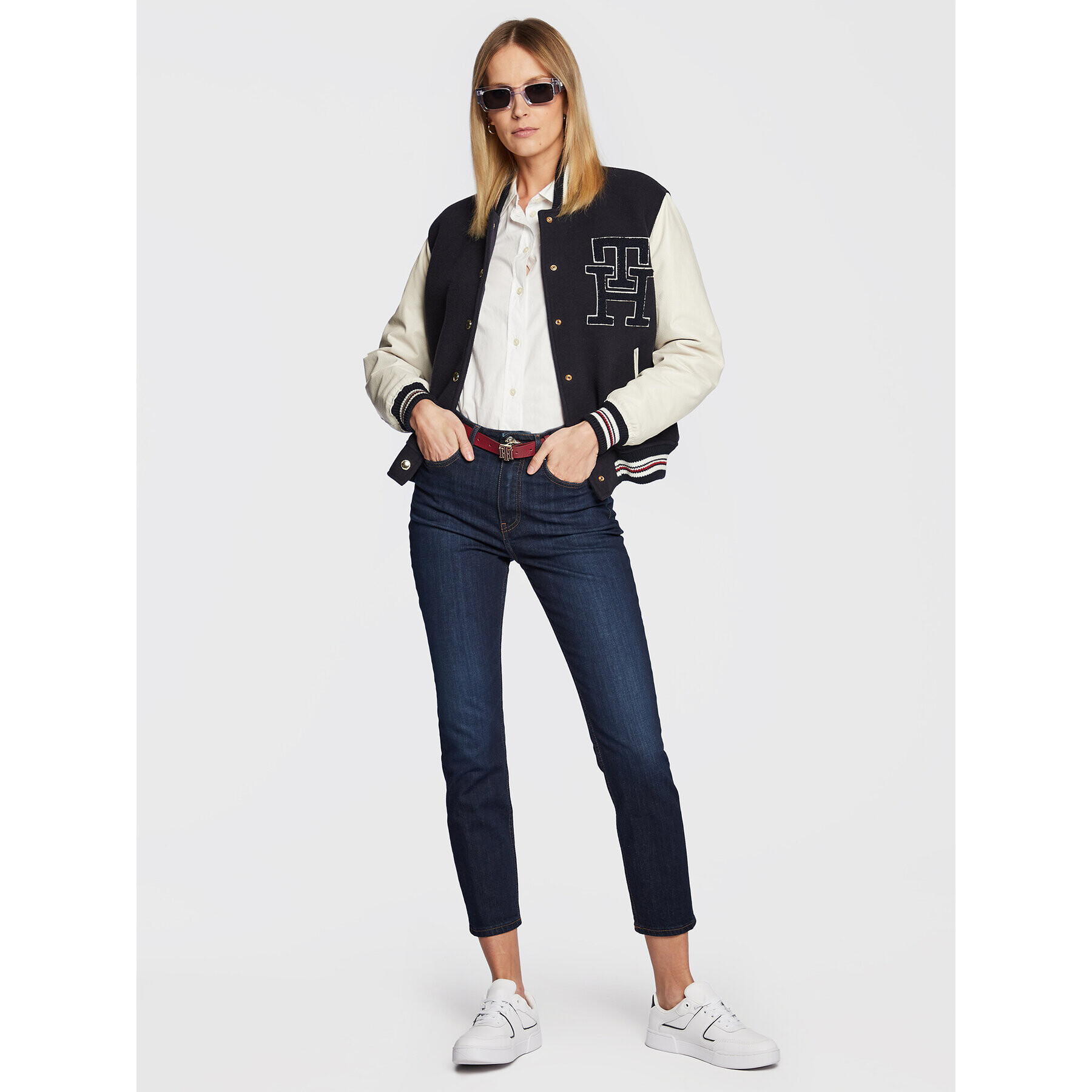 Tommy Hilfiger Яке бомбър Blend WW0WW37308 Тъмносин Regular Fit - Pepit.bg