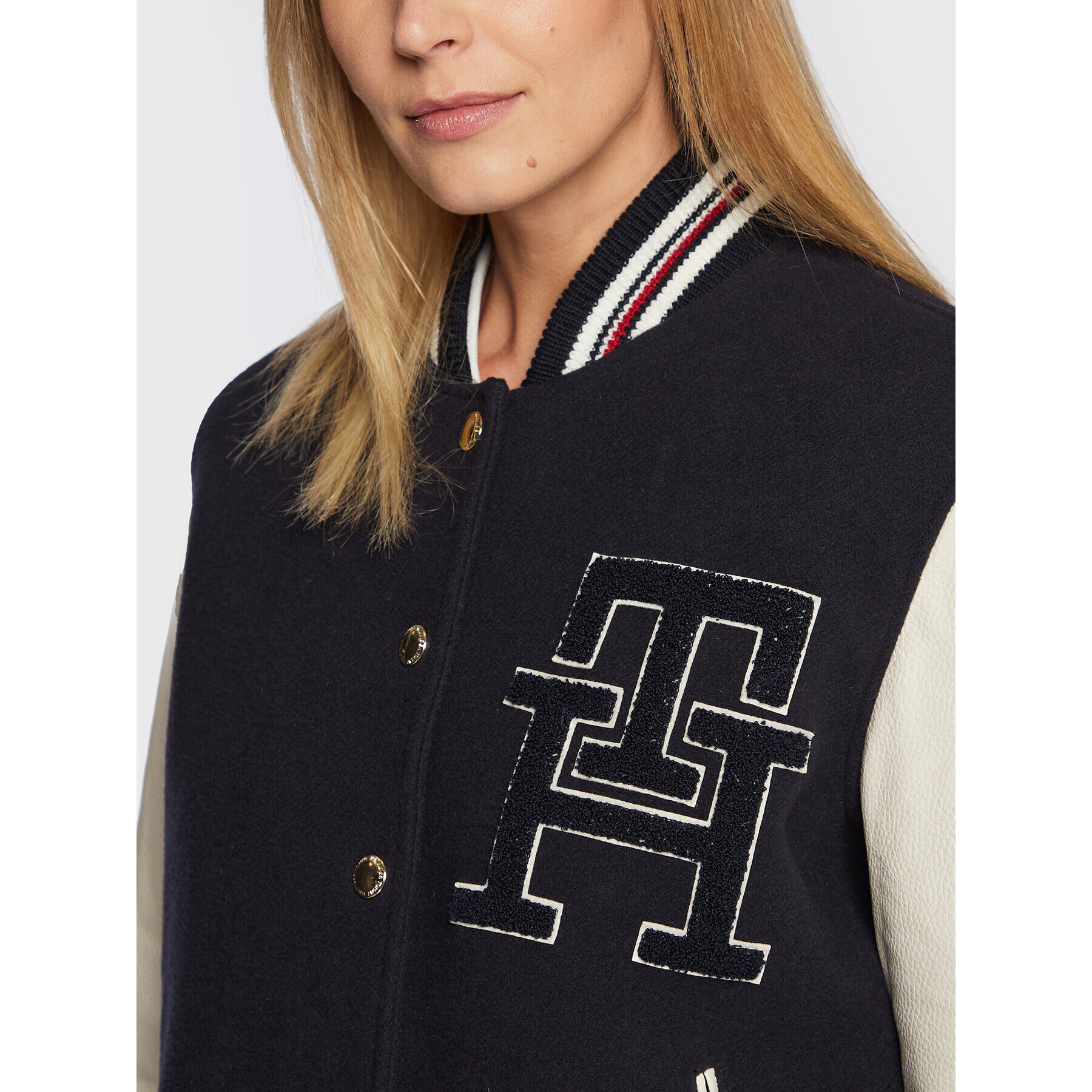 Tommy Hilfiger Яке бомбър Blend WW0WW37308 Тъмносин Regular Fit - Pepit.bg
