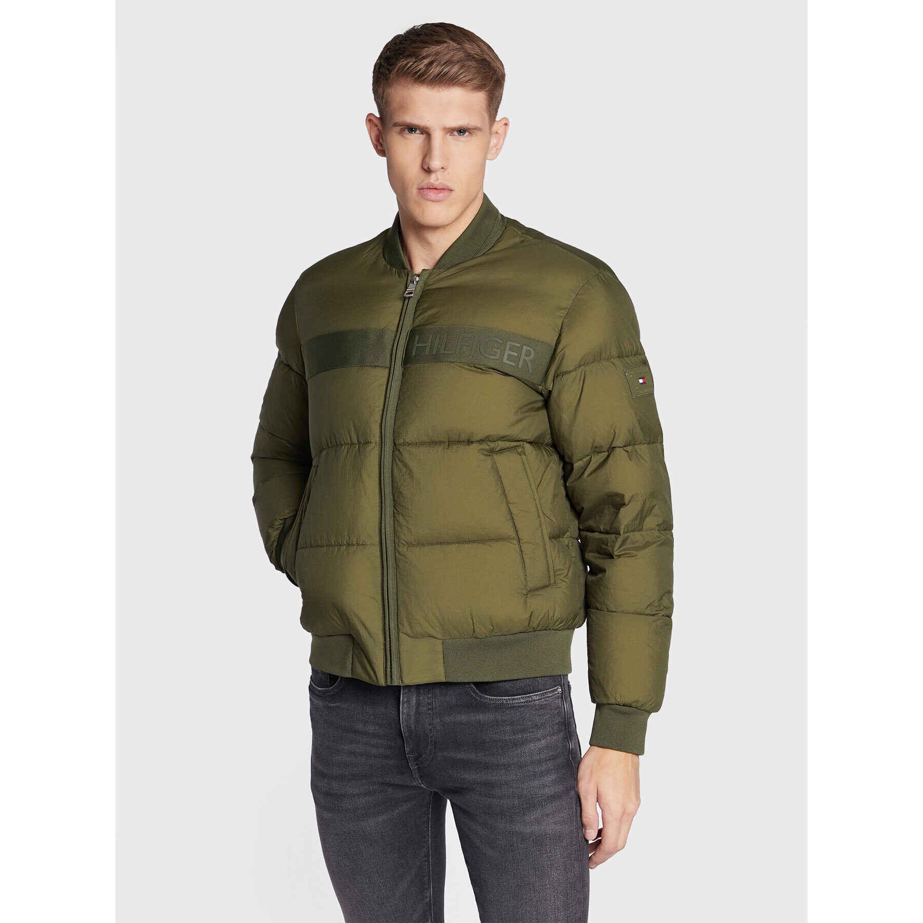 Tommy Hilfiger Яке бомбър MW0MW28722 Зелен Regular Fit - Pepit.bg
