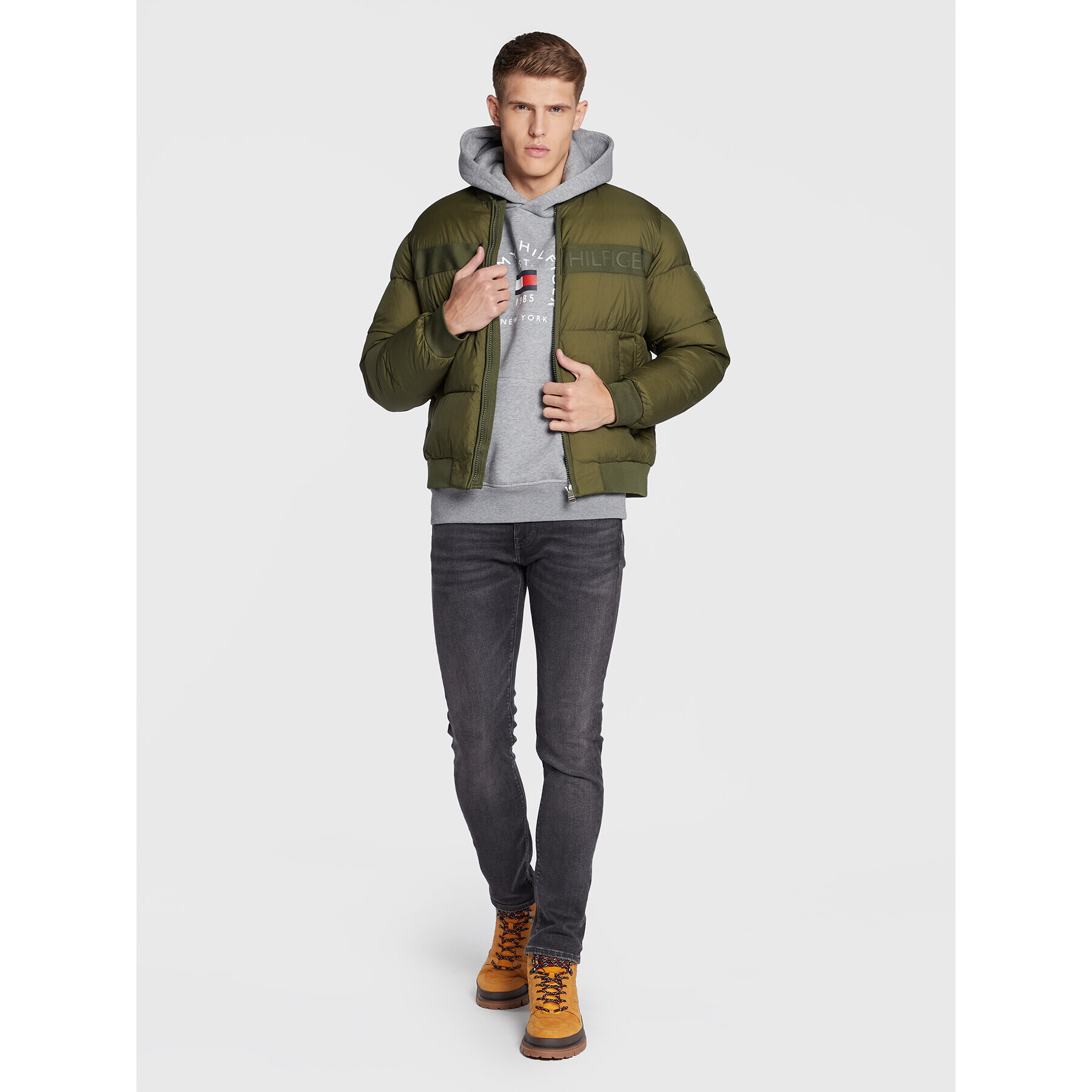 Tommy Hilfiger Яке бомбър MW0MW28722 Зелен Regular Fit - Pepit.bg