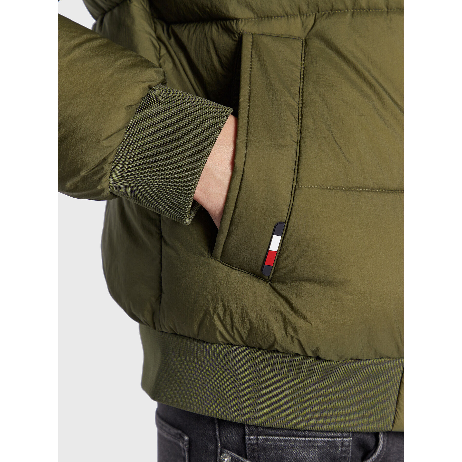 Tommy Hilfiger Яке бомбър MW0MW28722 Зелен Regular Fit - Pepit.bg