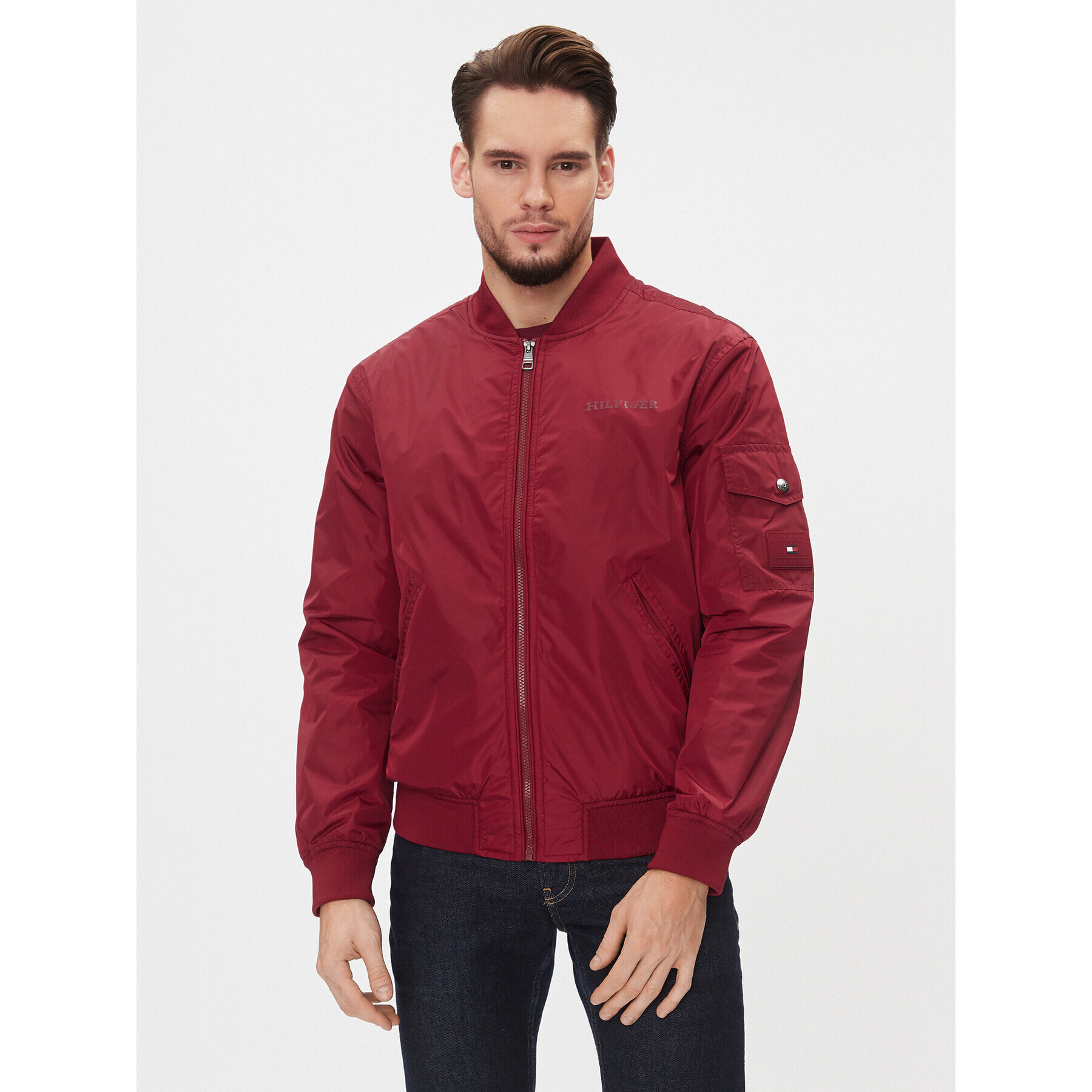 Tommy Hilfiger Яке бомбър MW0MW31642 Червен Regular Fit - Pepit.bg