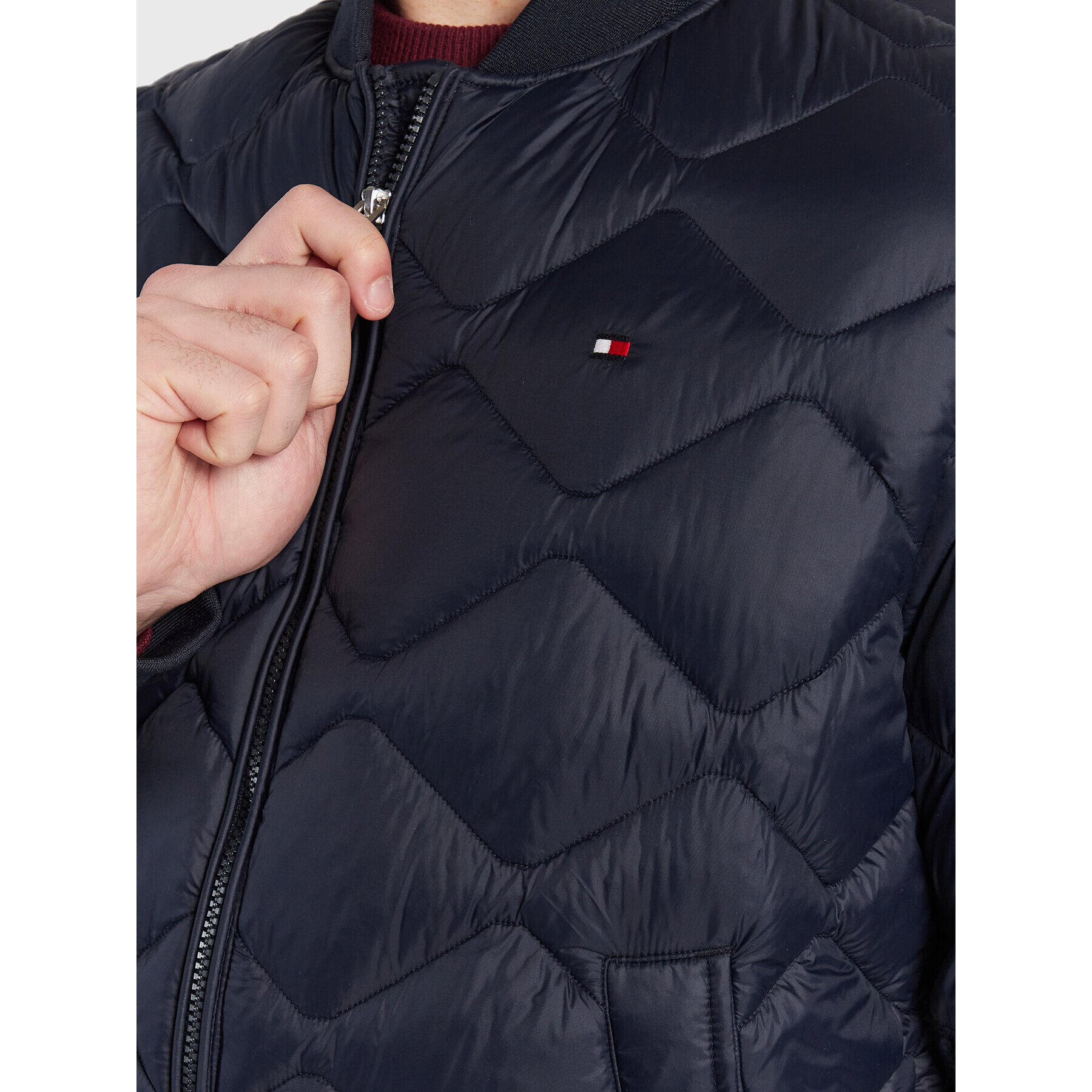 Tommy Hilfiger Яке бомбър Quilted MW0MW29006 Тъмносин Regular Fit - Pepit.bg