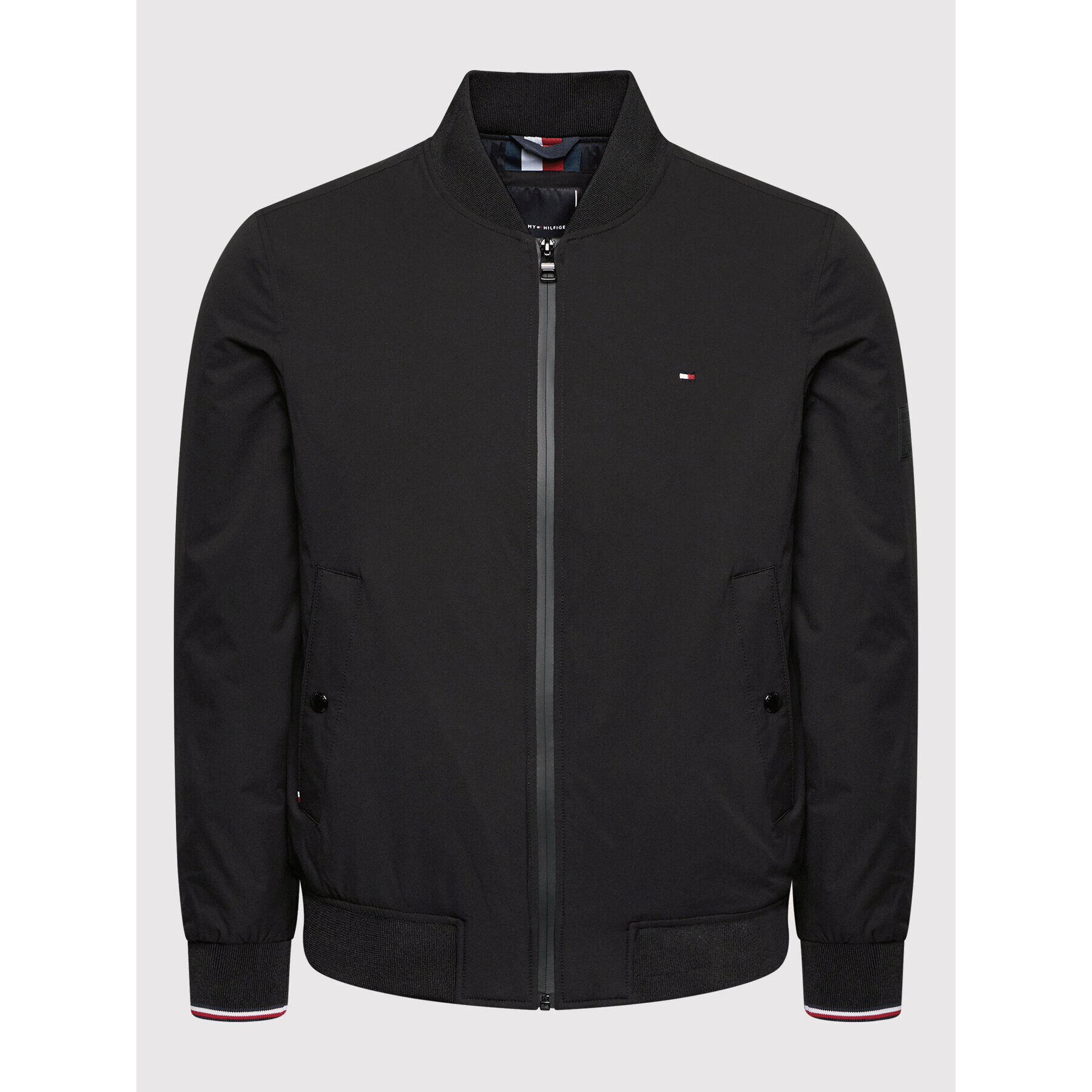 Tommy Hilfiger Яке бомбър Stretch MW0MW21359 Черен Regular Fit - Pepit.bg