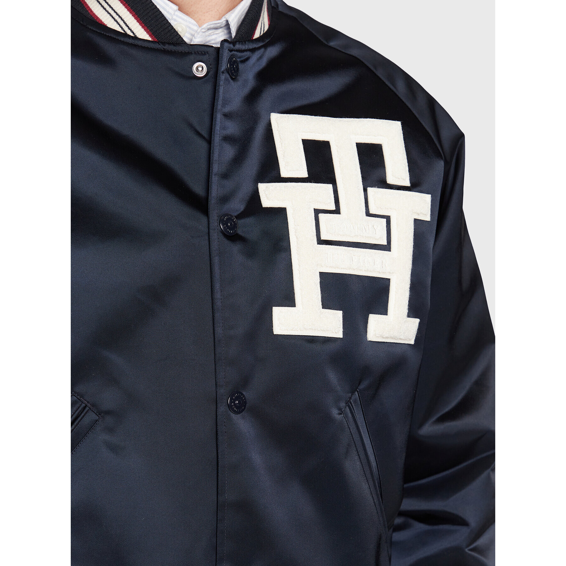 Tommy Hilfiger Яке бомбър Varsity MW0MW29017 Тъмносин Regular Fit - Pepit.bg