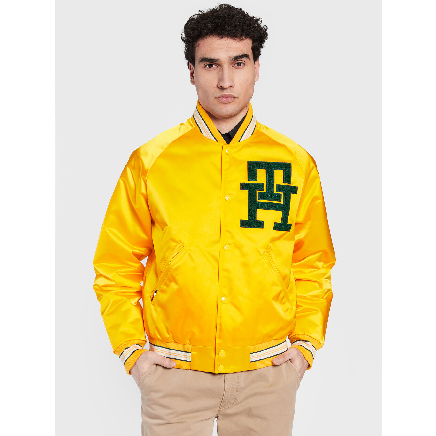 Tommy Hilfiger Яке бомбър Varsity MW0MW29017 Жълт Regular Fit - Pepit.bg